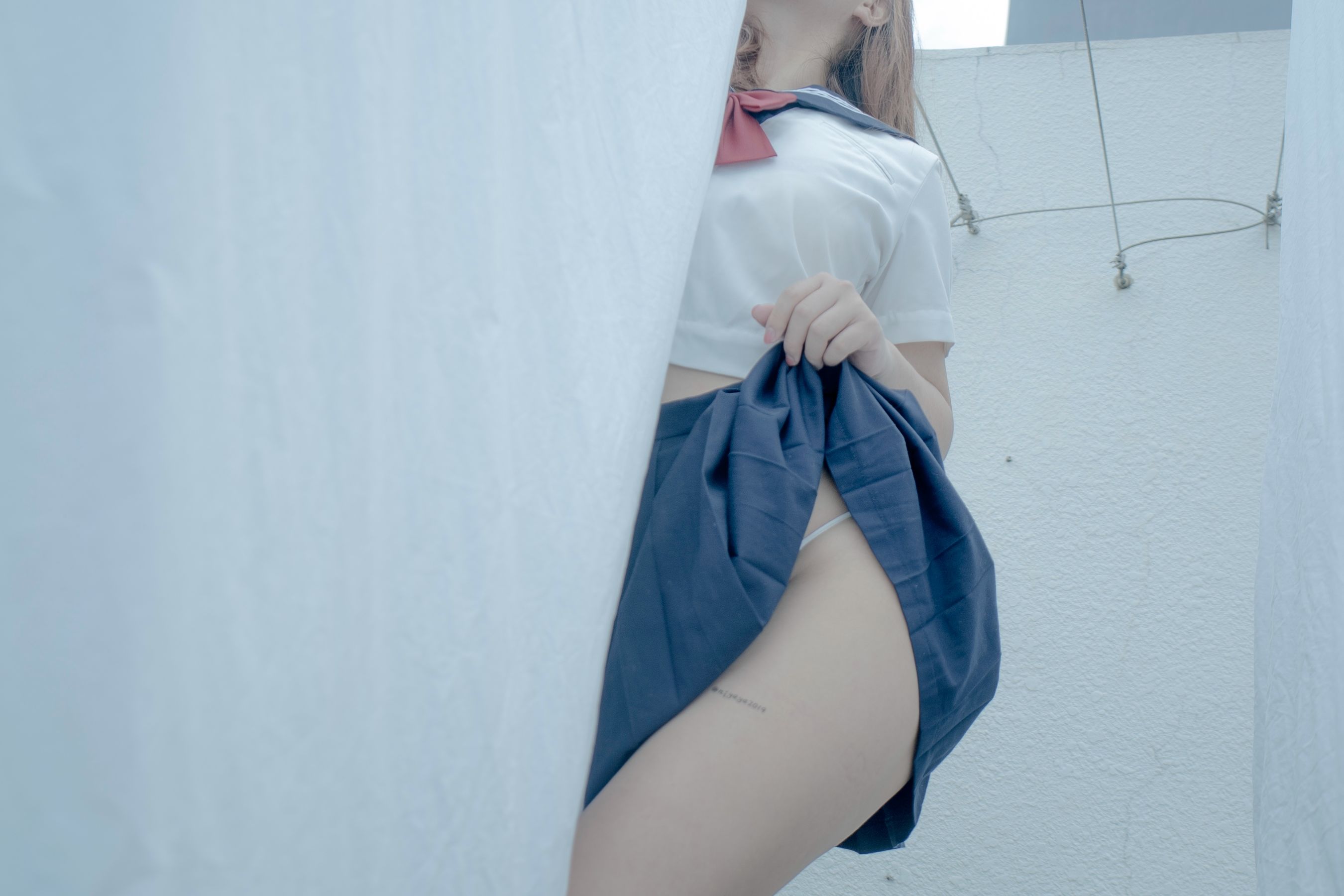 萌系小姐姐-白烨- - 天台-图9