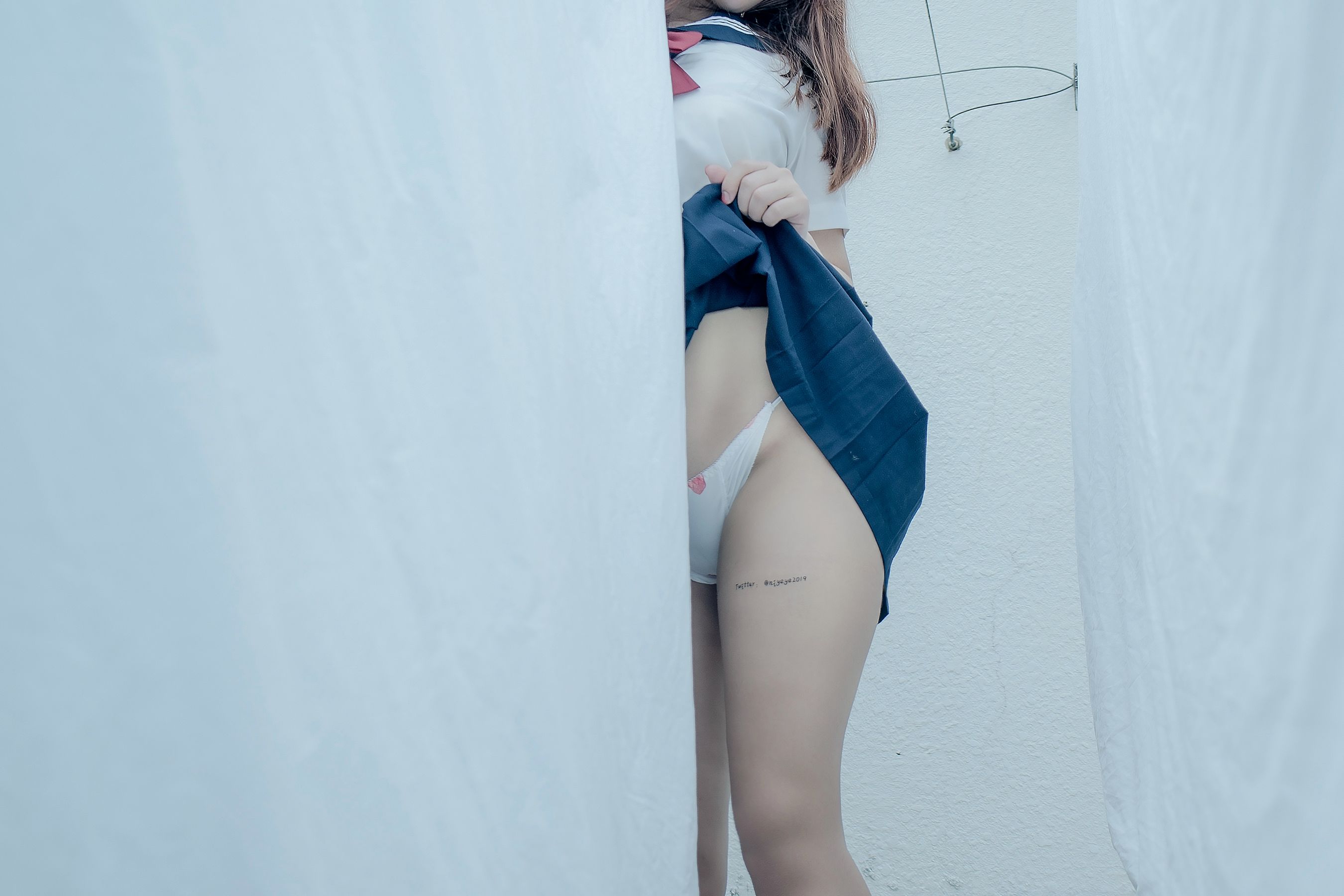 萌系小姐姐-白烨- - 天台-图8