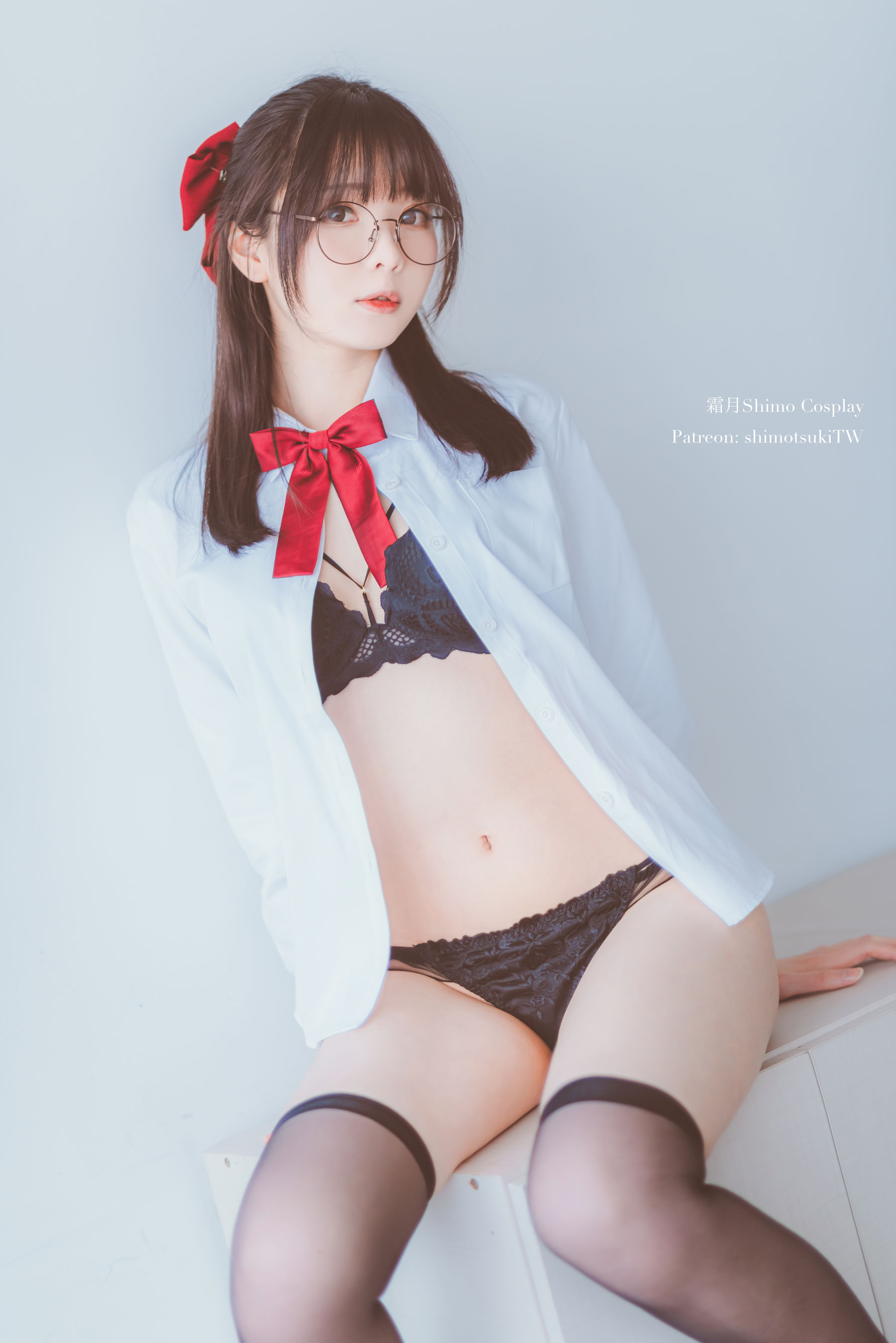 微博妹纸霜月shimo - JK校服的诱惑-图14