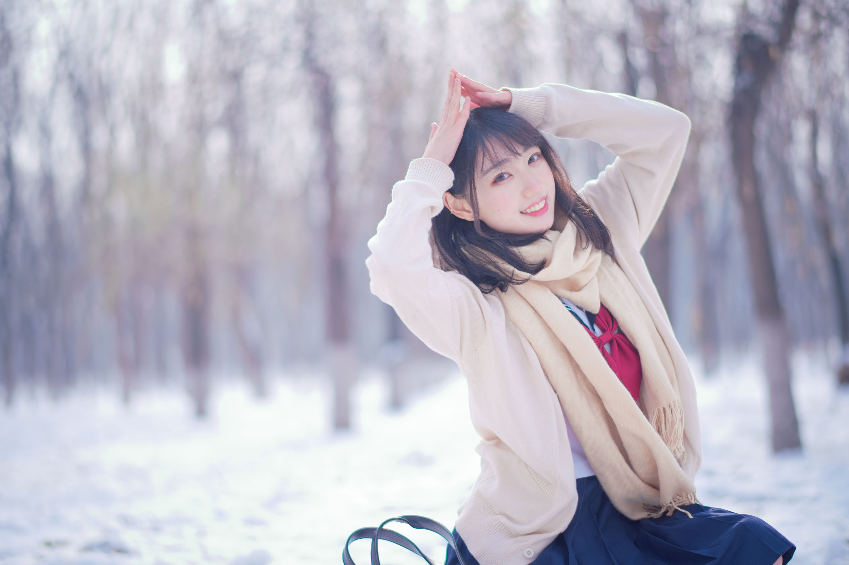 周叽是可爱兔兔 - 雪景JK-图10