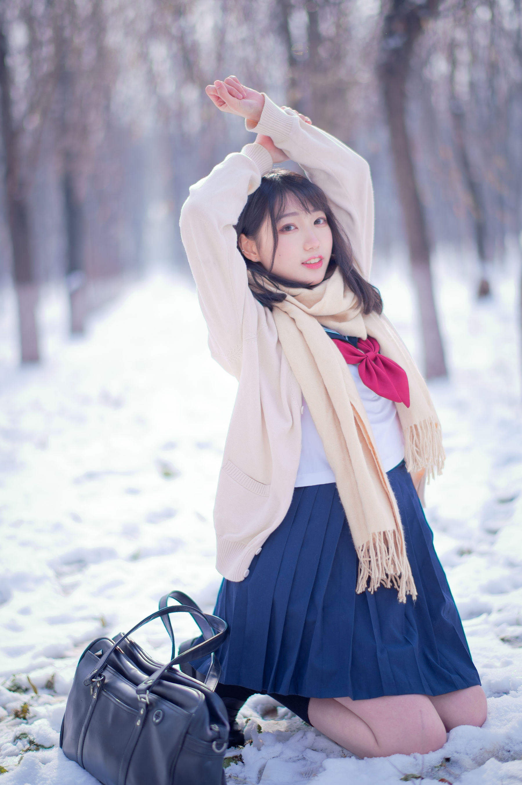 周叽是可爱兔兔 - 雪景JK-图11