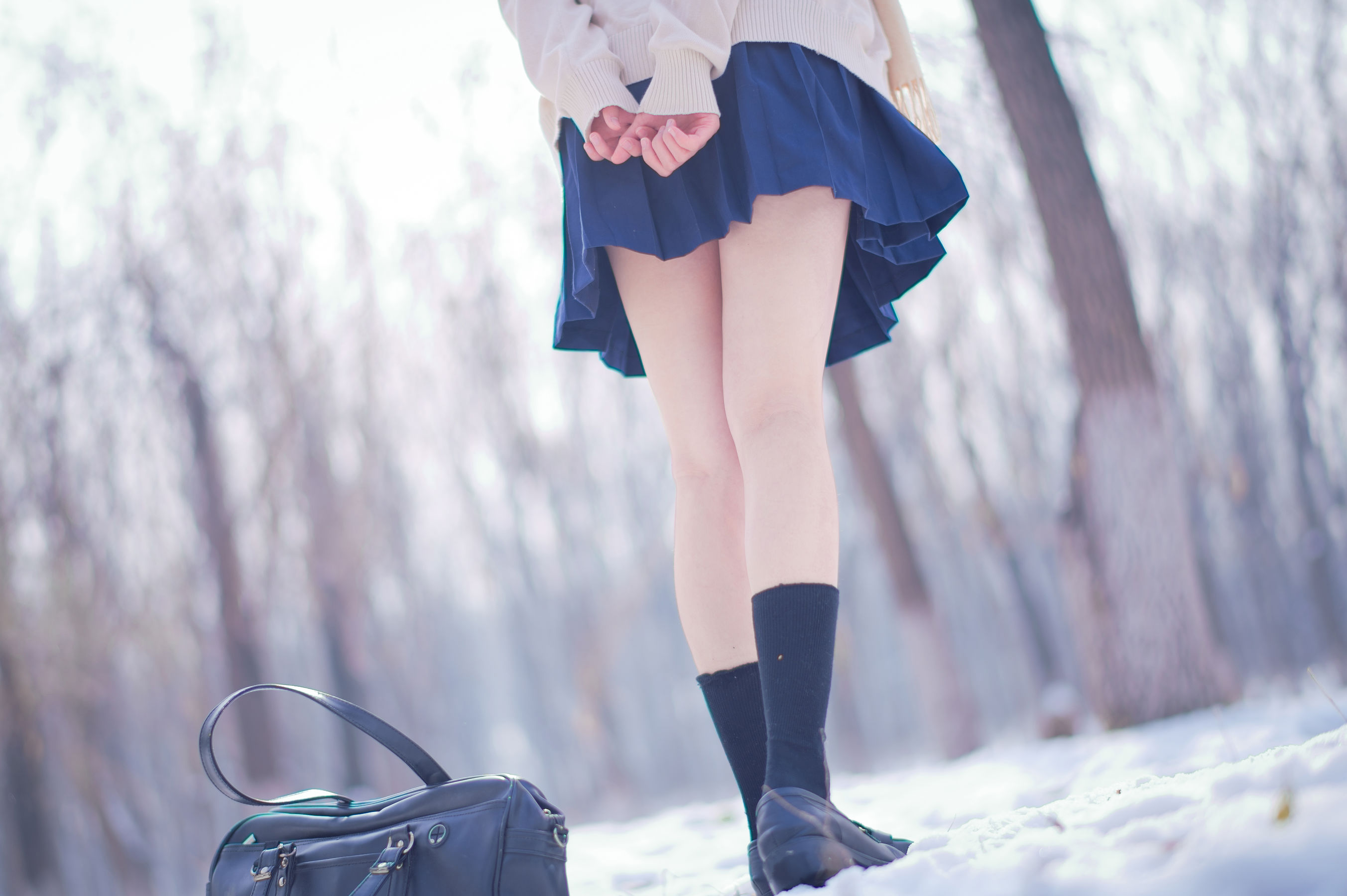 周叽是可爱兔兔 - 雪景JK-图12