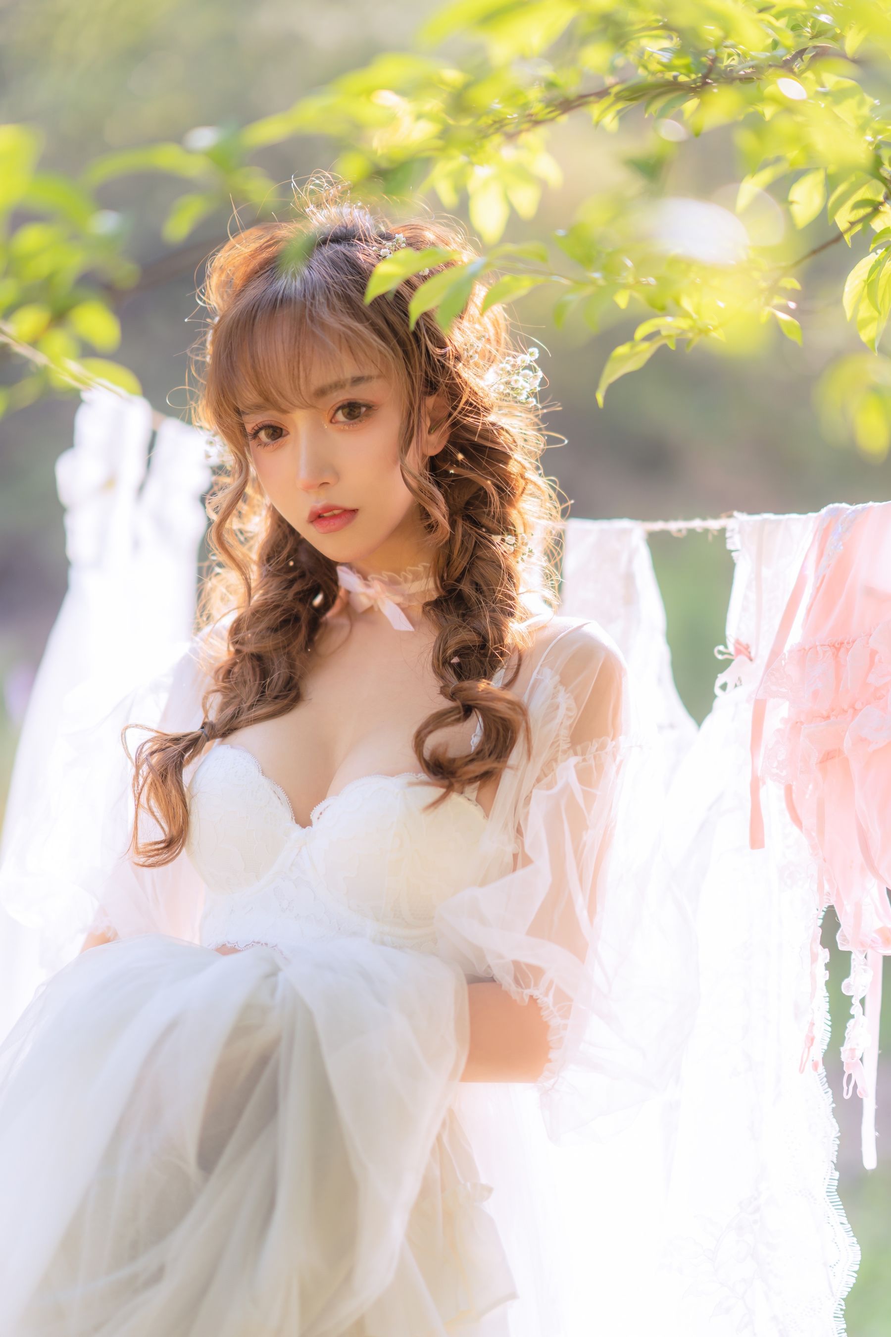 斗鱼米线线sama写真 - 夏日限定 晒衣服-图10