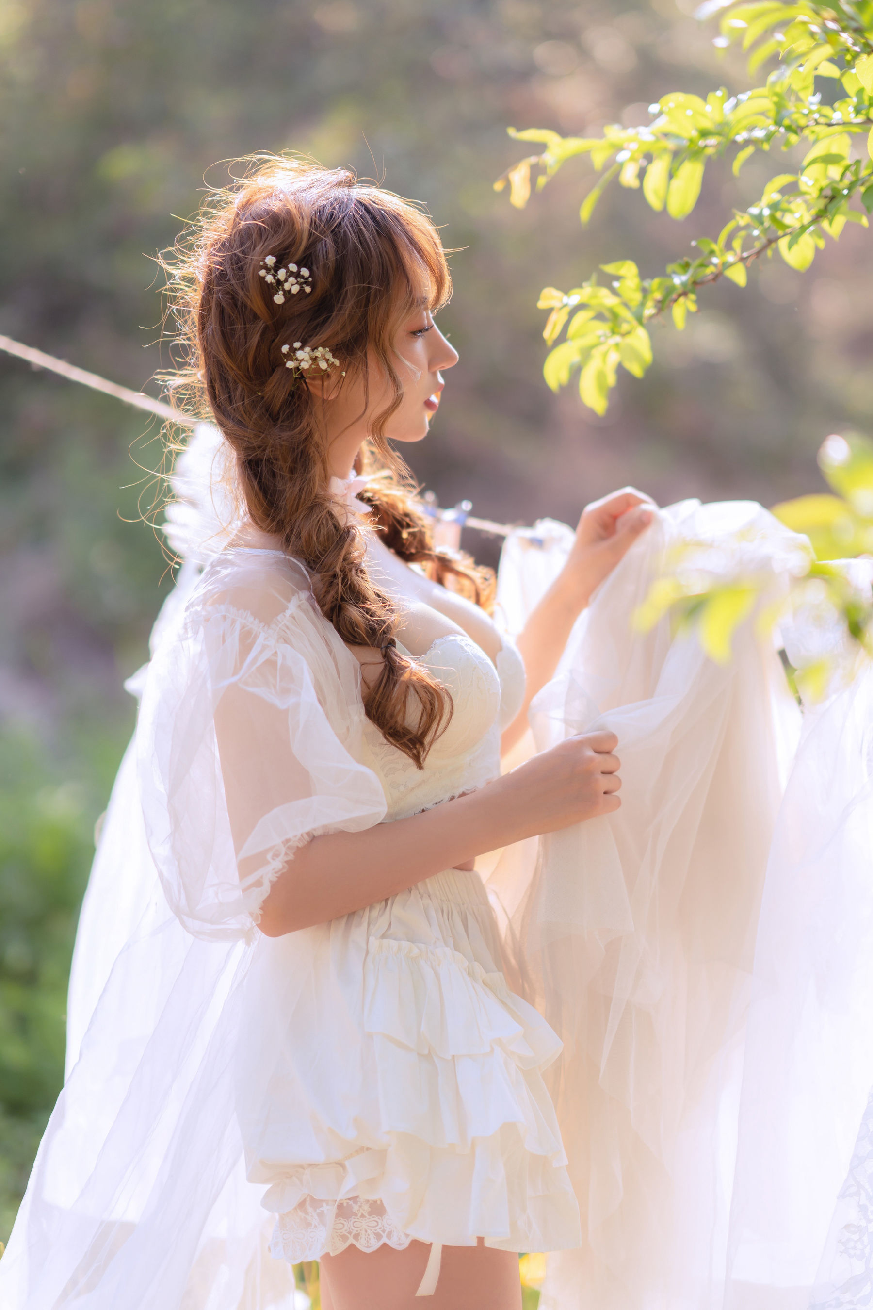 斗鱼米线线sama写真 - 夏日限定 晒衣服-图11