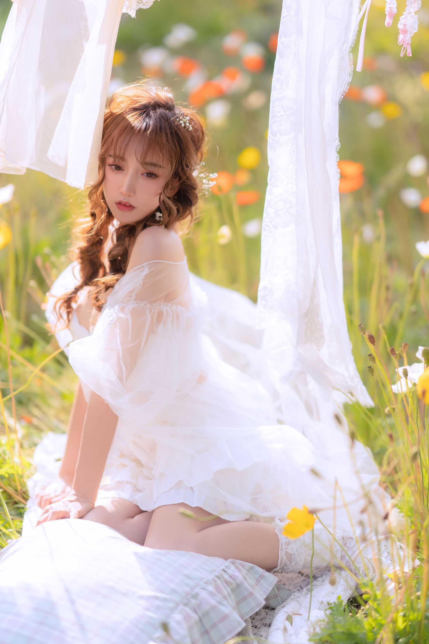 斗鱼米线线sama写真 - 夏日限定 晒衣服-图16