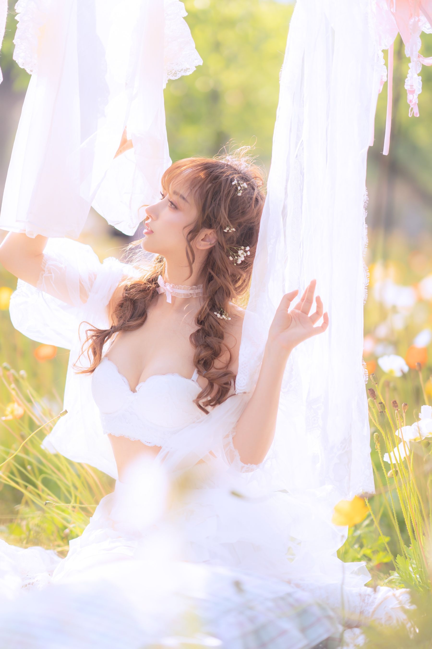 斗鱼米线线sama写真 - 夏日限定 晒衣服-图18