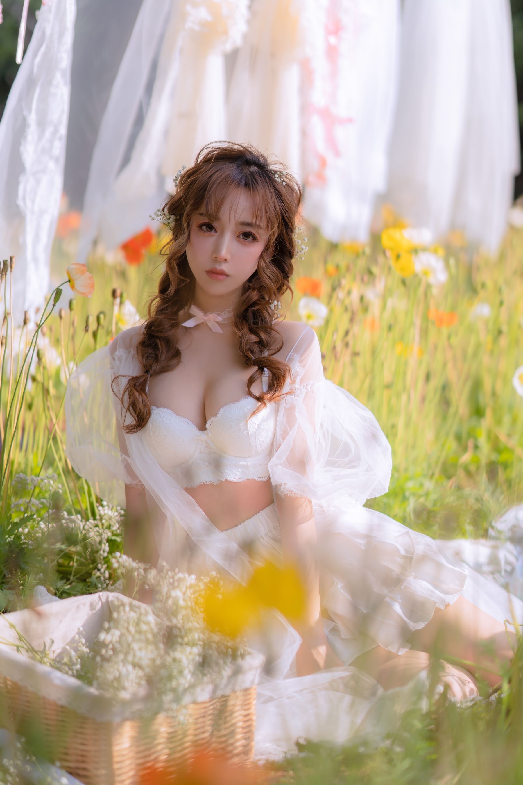 斗鱼米线线sama写真 - 夏日限定 晒衣服-图3