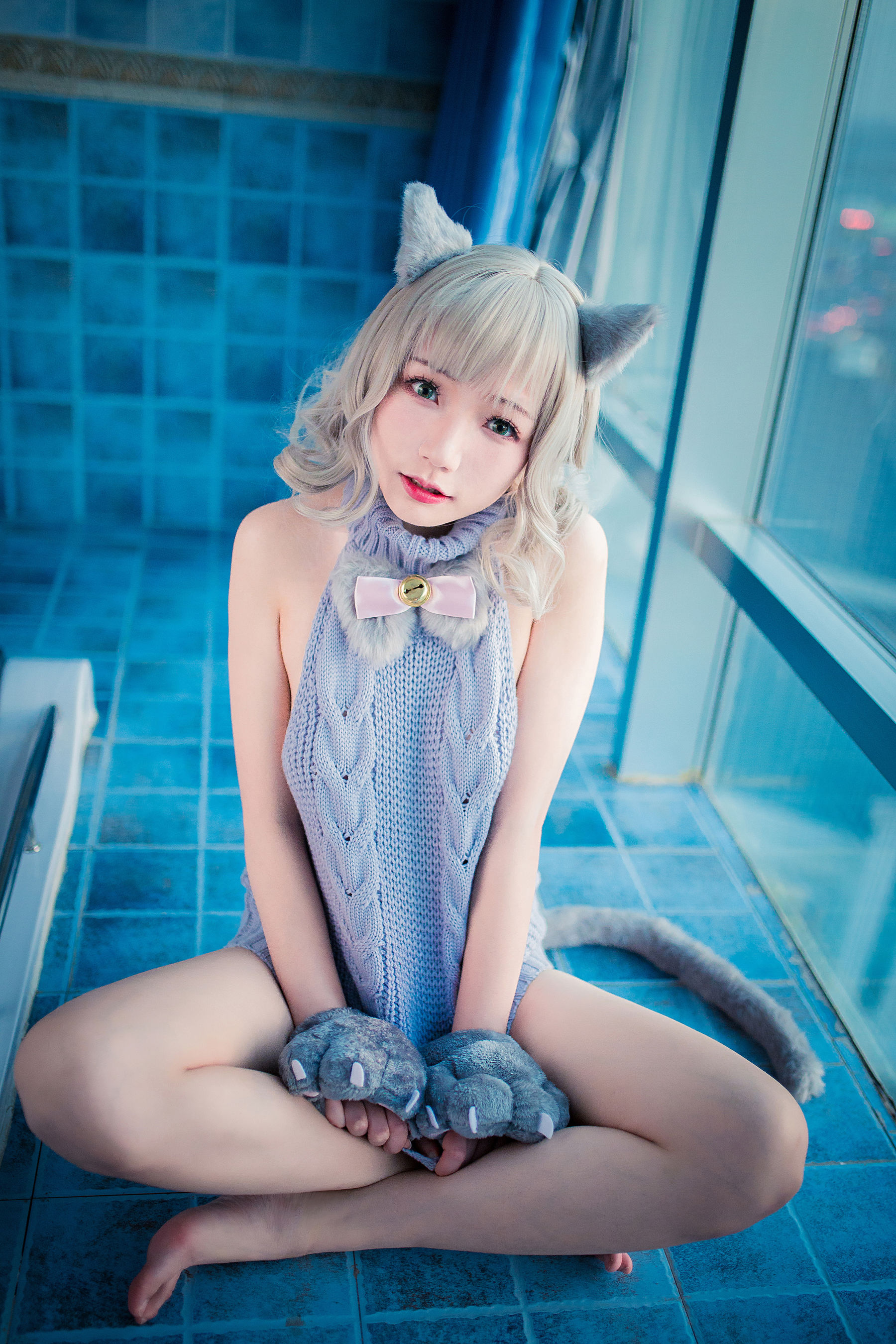 萝莉福利真央Mao - 露背毛衣-图43