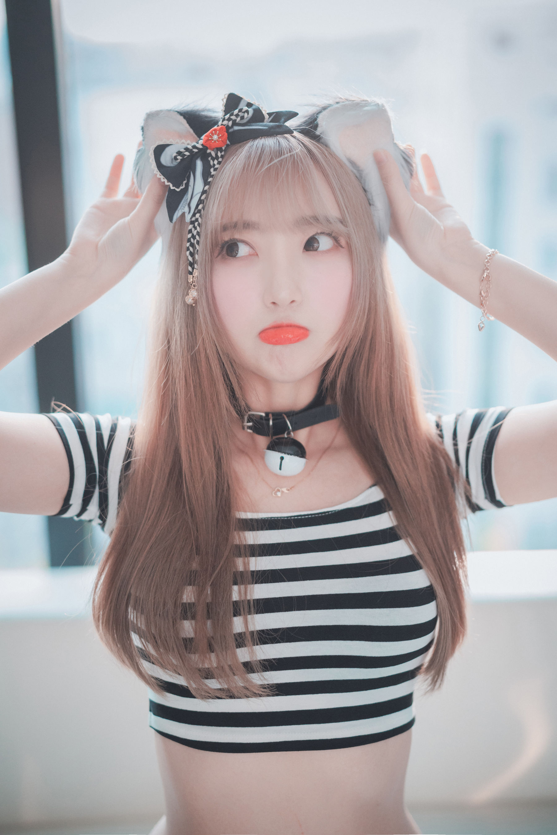 Hanari - Catgirl in Stripes-图9