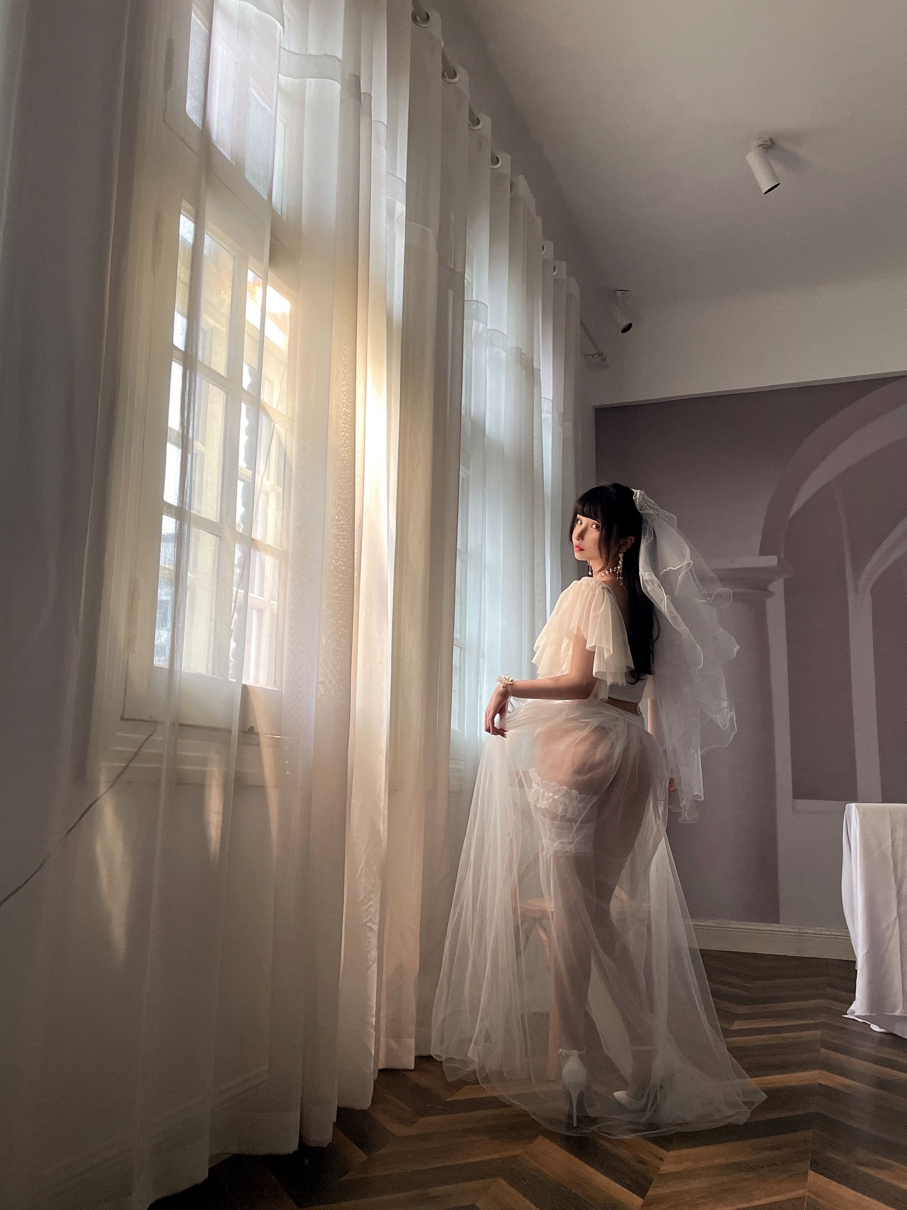 COS福利rioko凉凉子 - 透明婚纱-图28