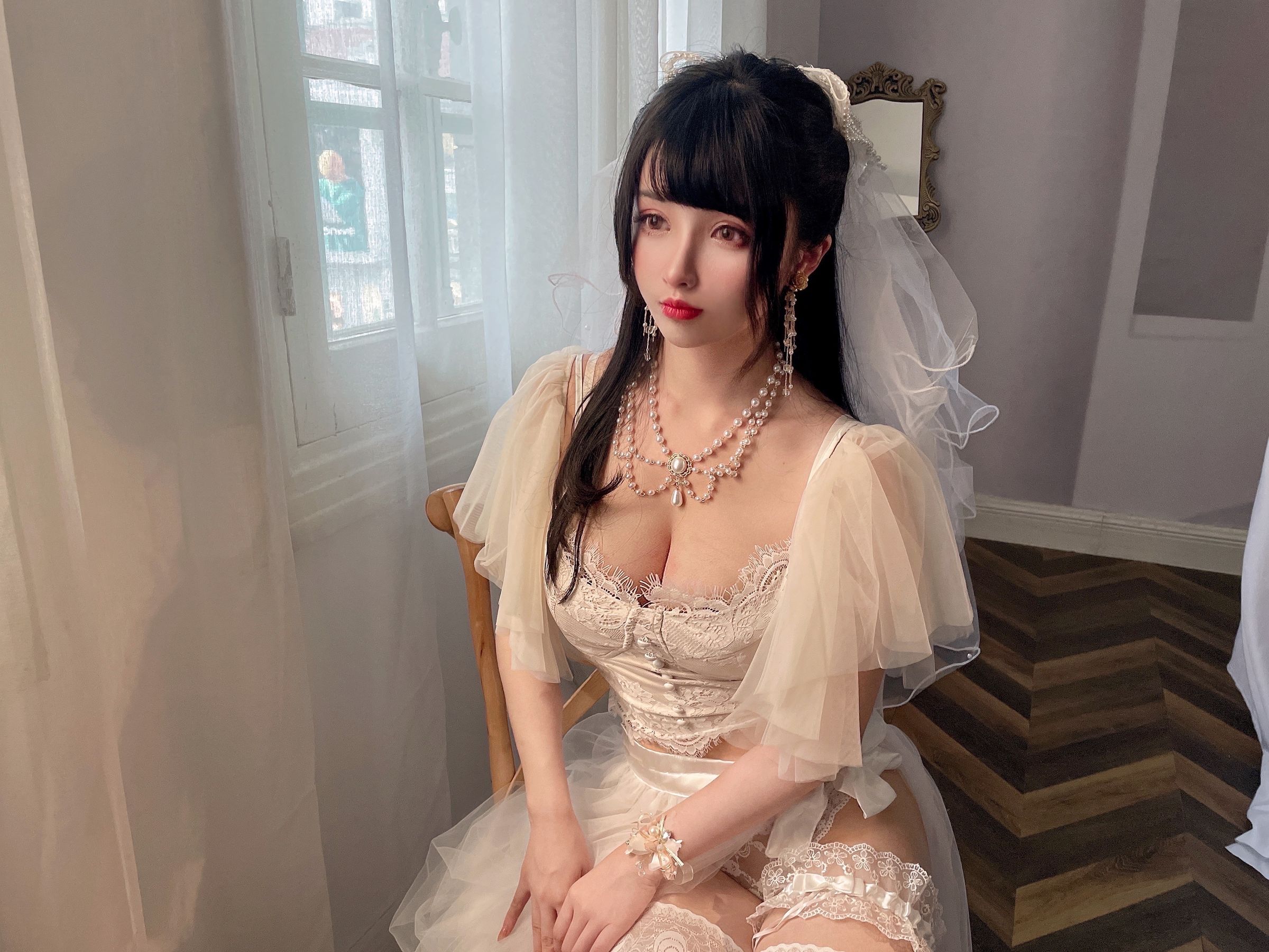 COS福利rioko凉凉子 - 透明婚纱-图33