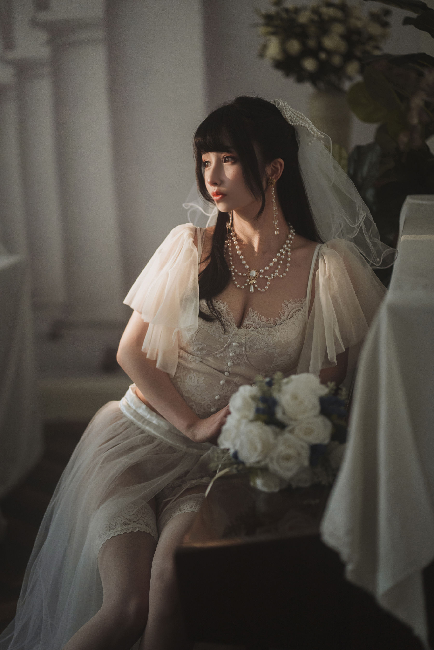 COS福利rioko凉凉子 - 透明婚纱-图8