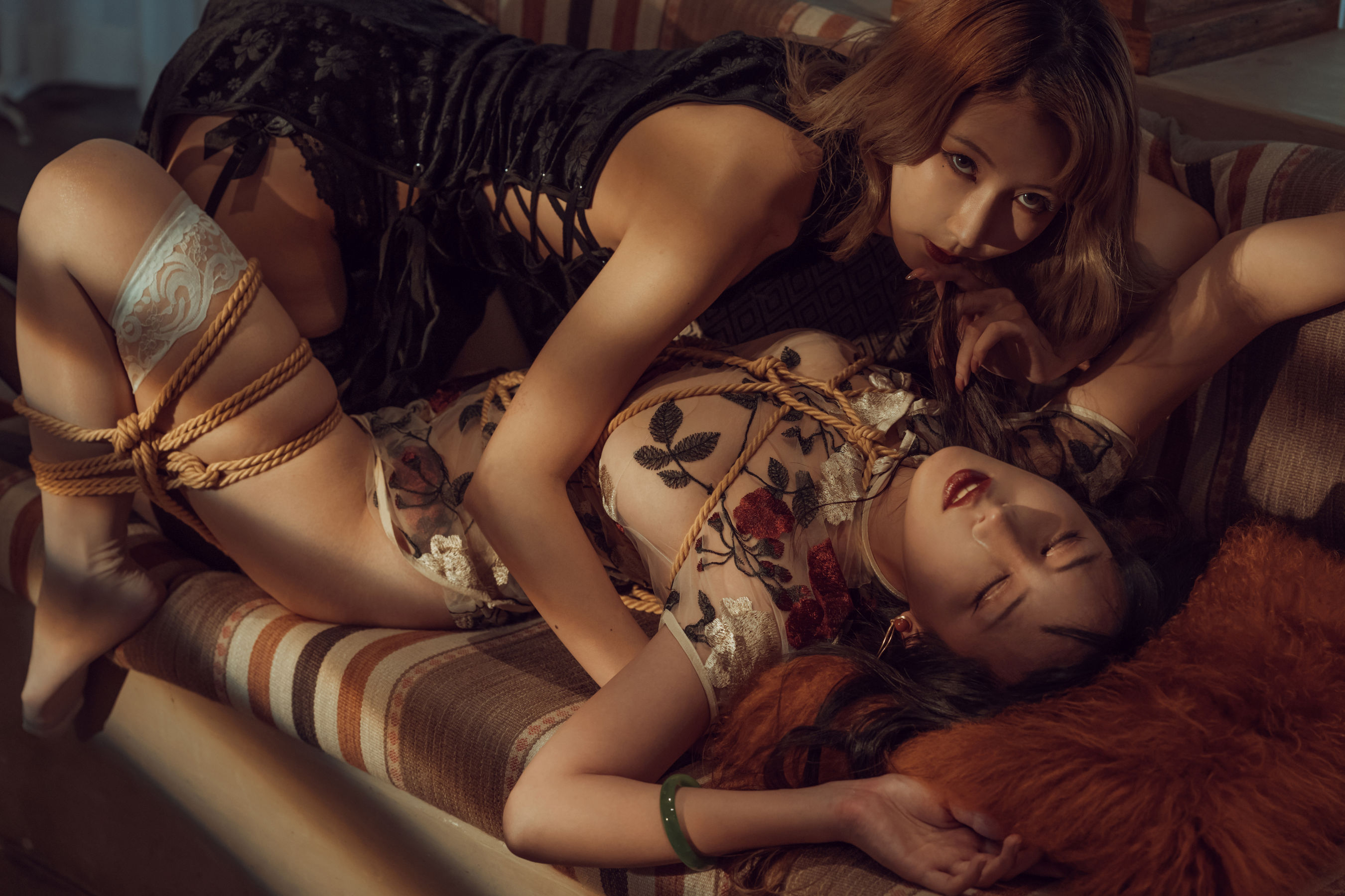 云溪溪 - 捆绑旗袍百合-图26