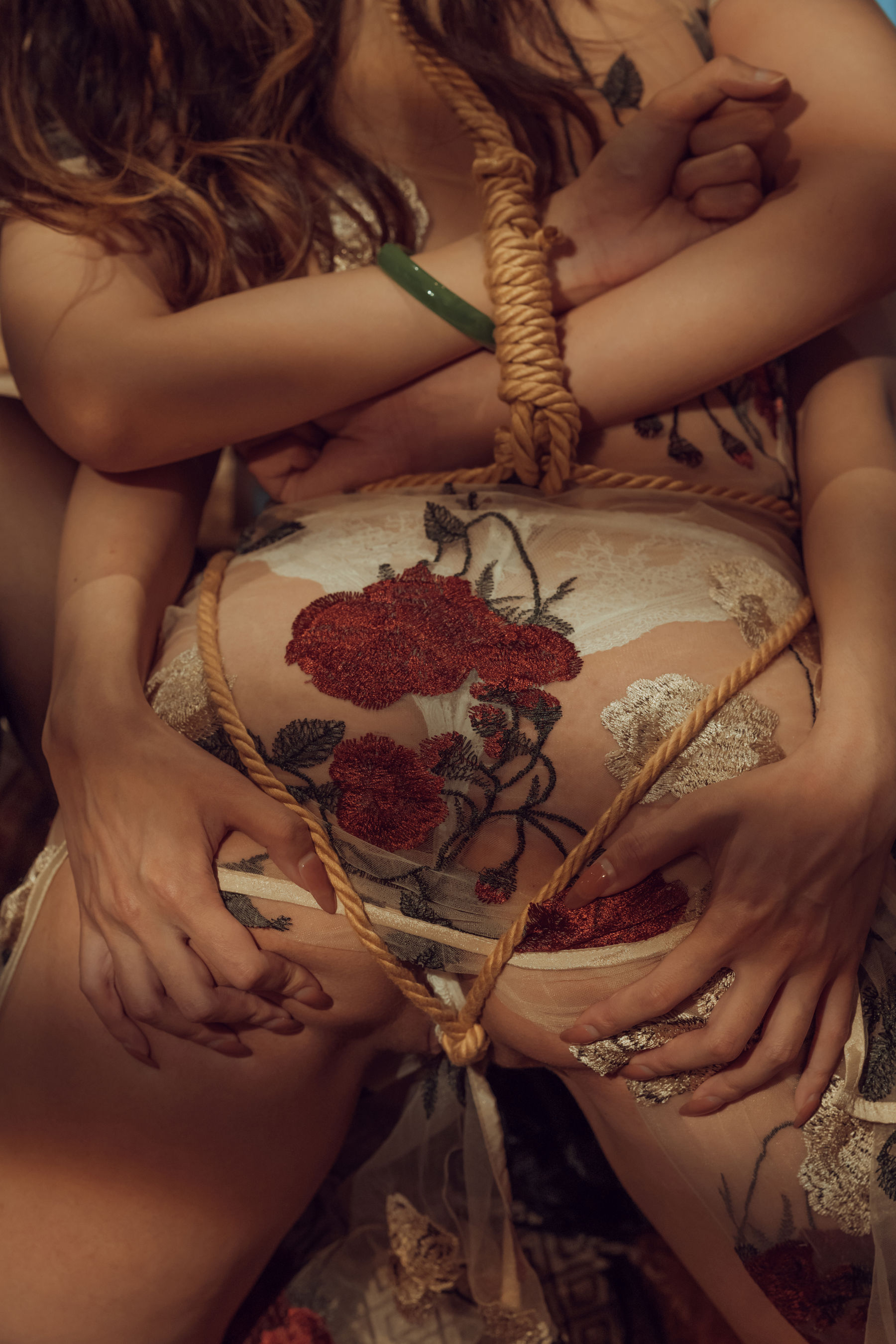 云溪溪 - 捆绑旗袍百合-图6