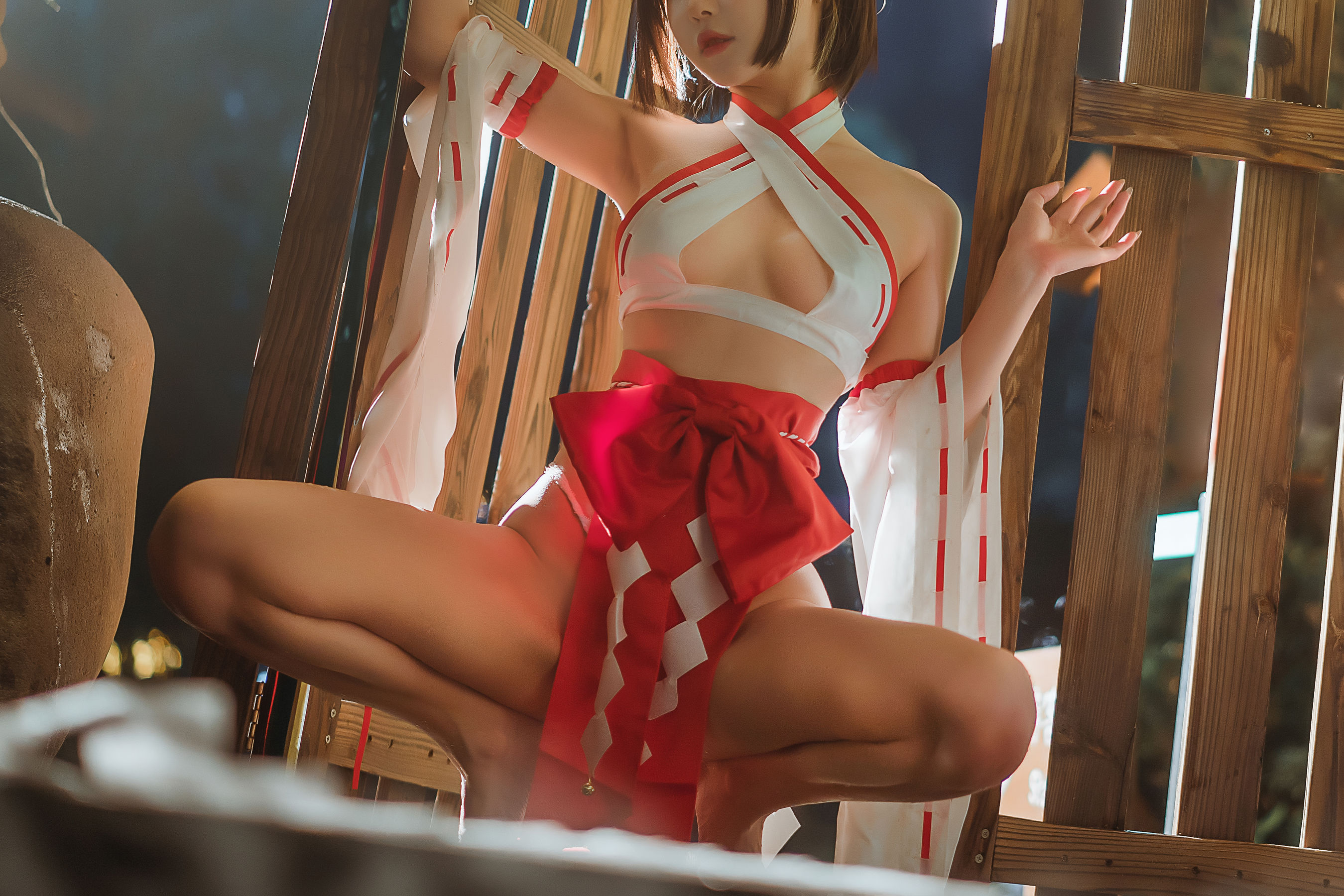 动漫博主阿包也是兔娘 - 温泉巫女-图21