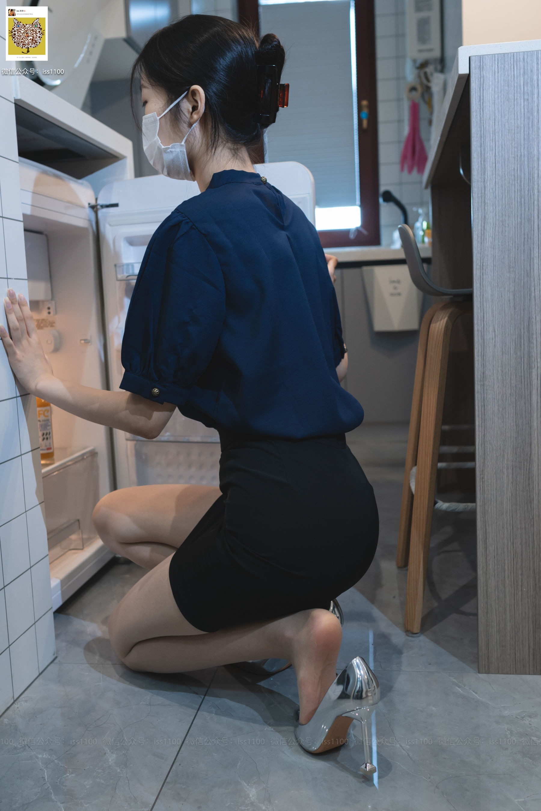 美晗 蓝色衬衫-图14