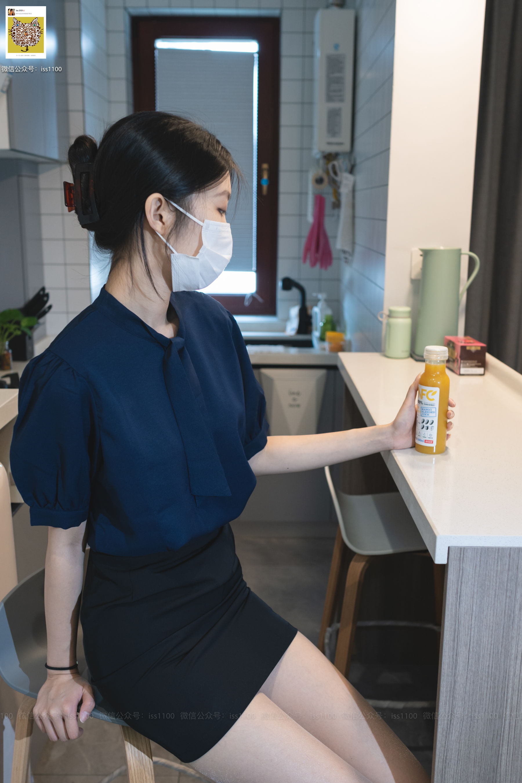 美晗 蓝色衬衫-图20