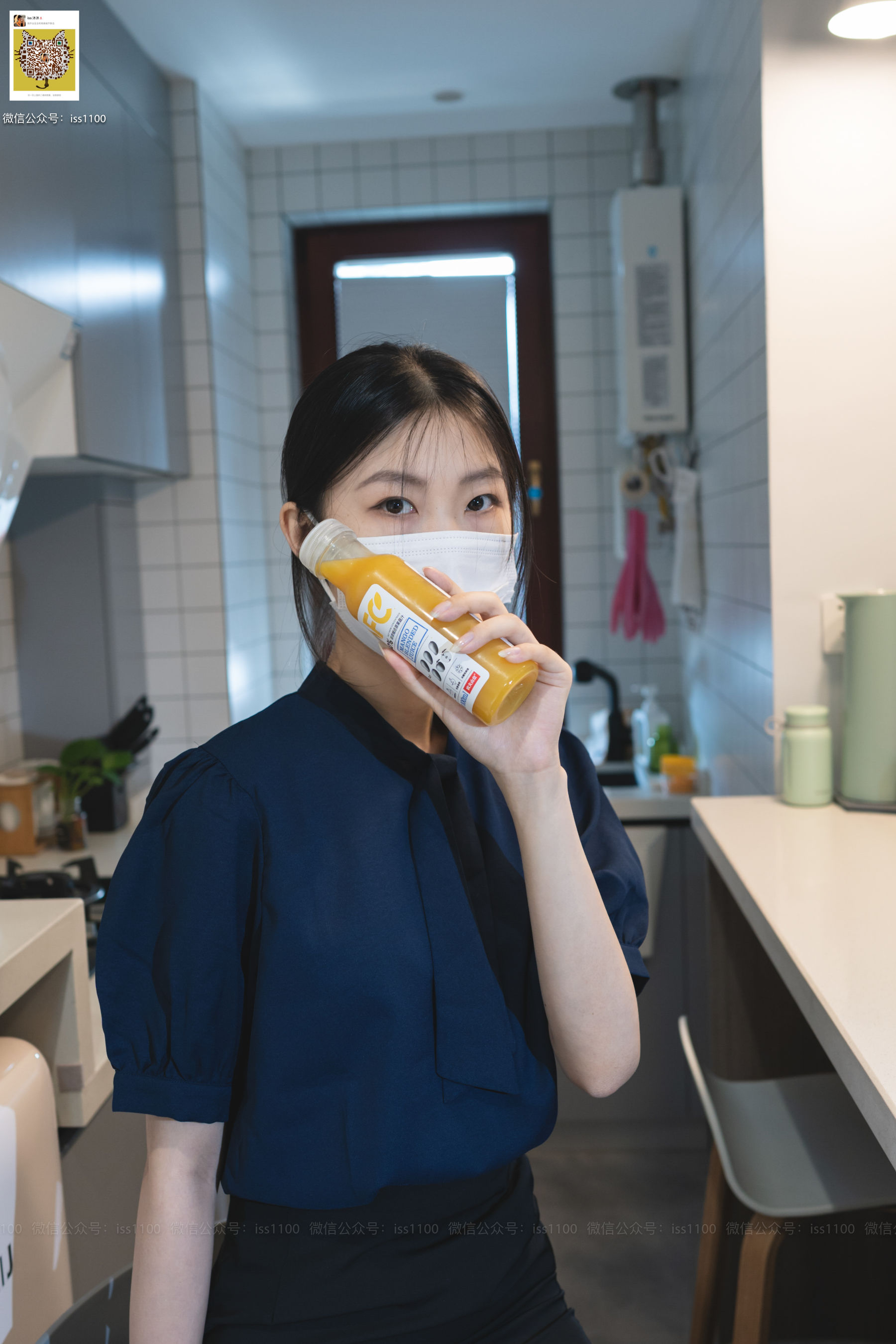 美晗 蓝色衬衫-图29