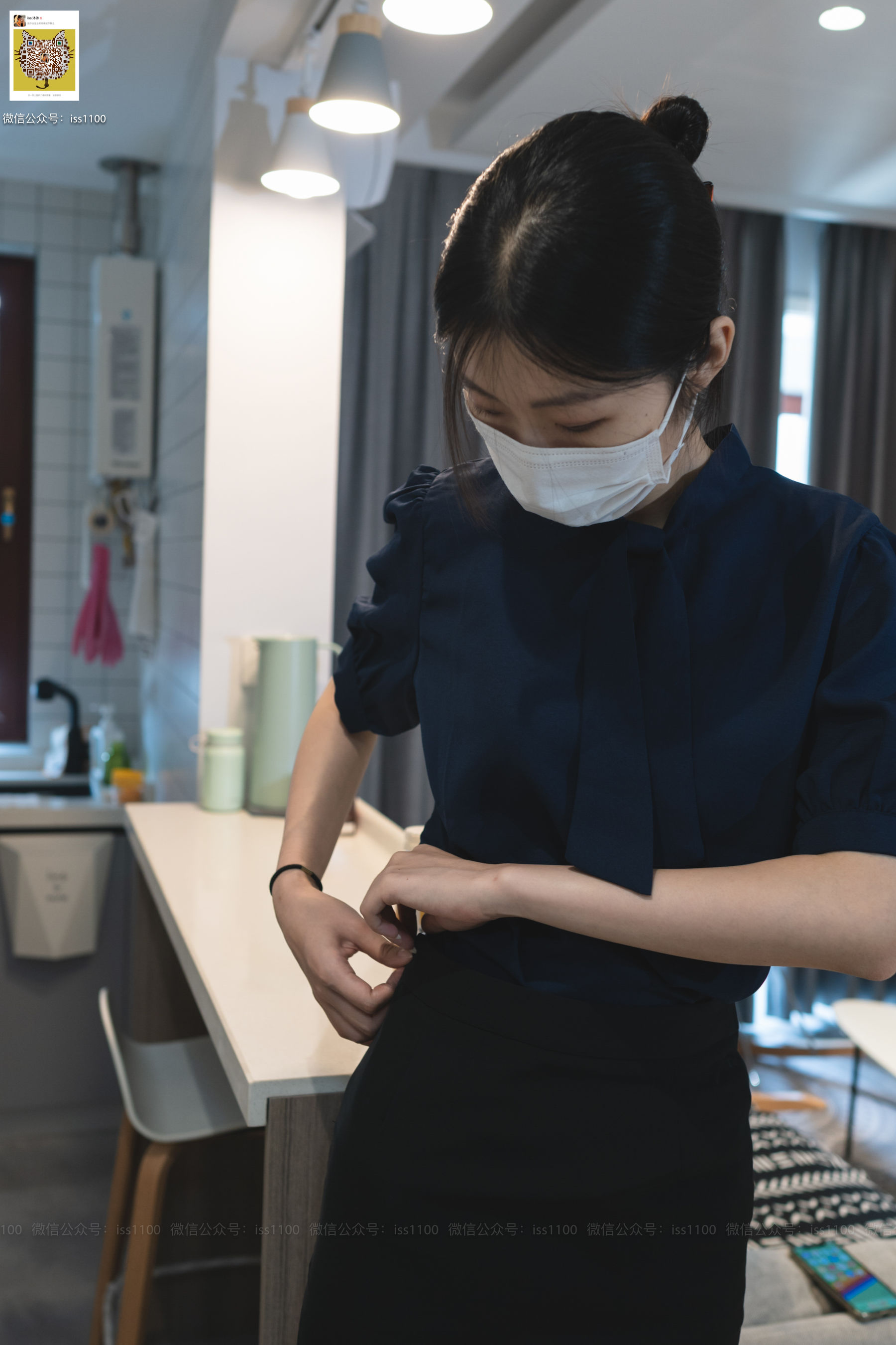 美晗 蓝色衬衫-图40