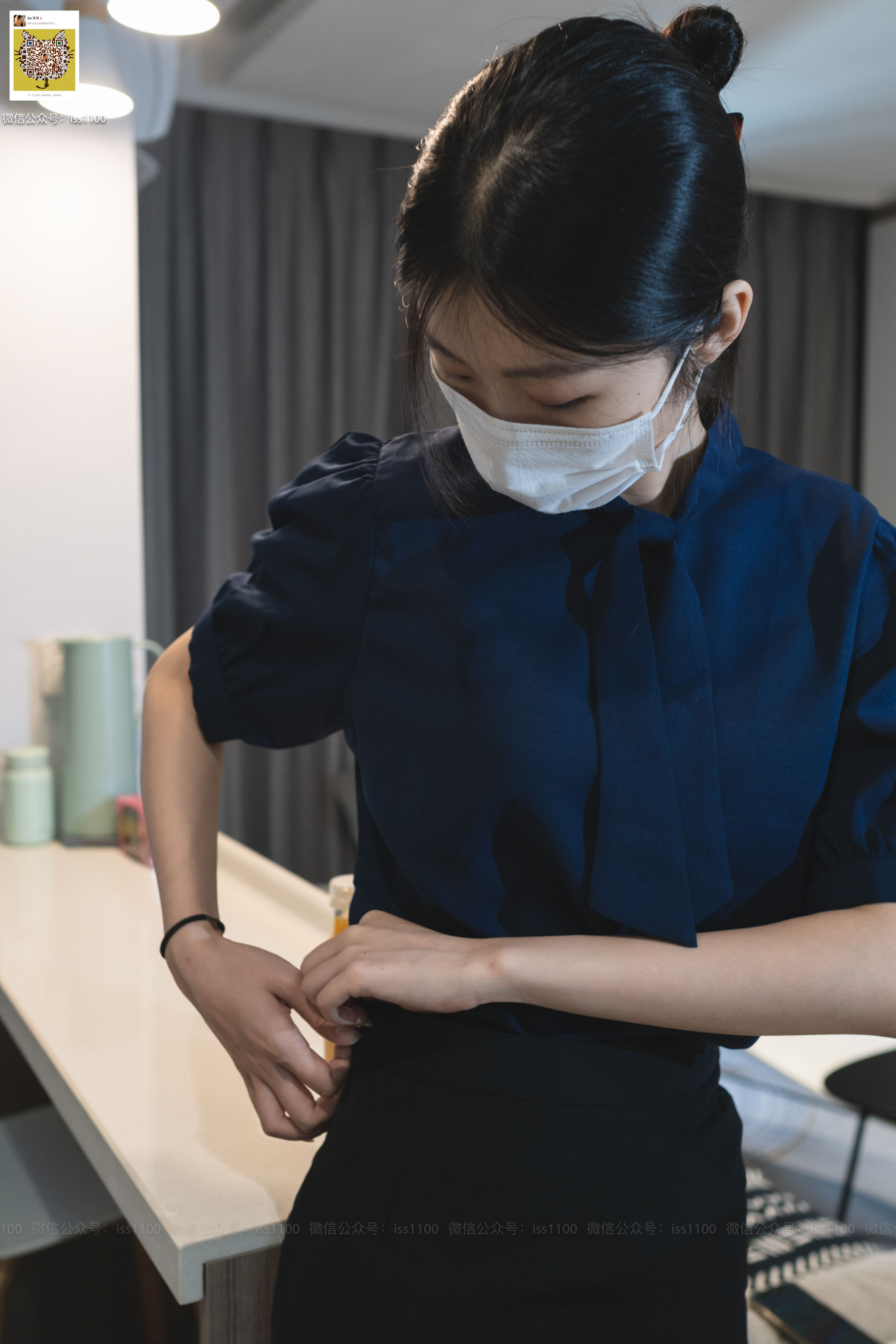 美晗 蓝色衬衫-图41