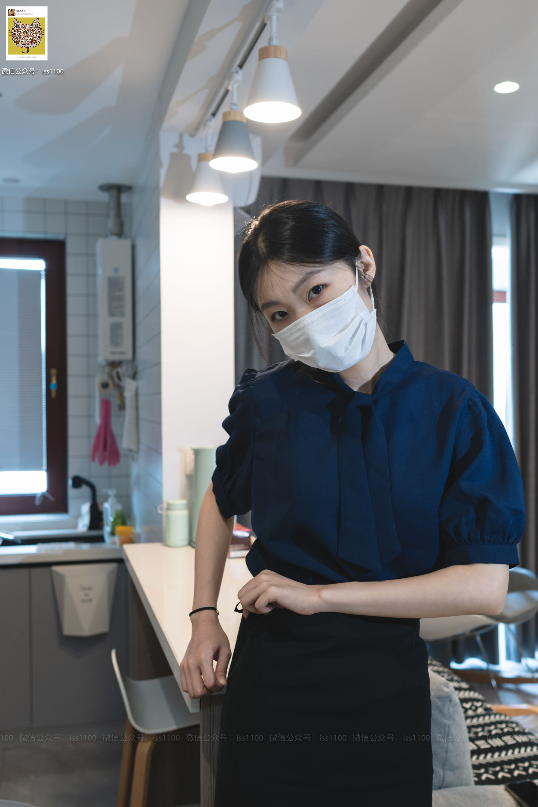 美晗 蓝色衬衫-图44