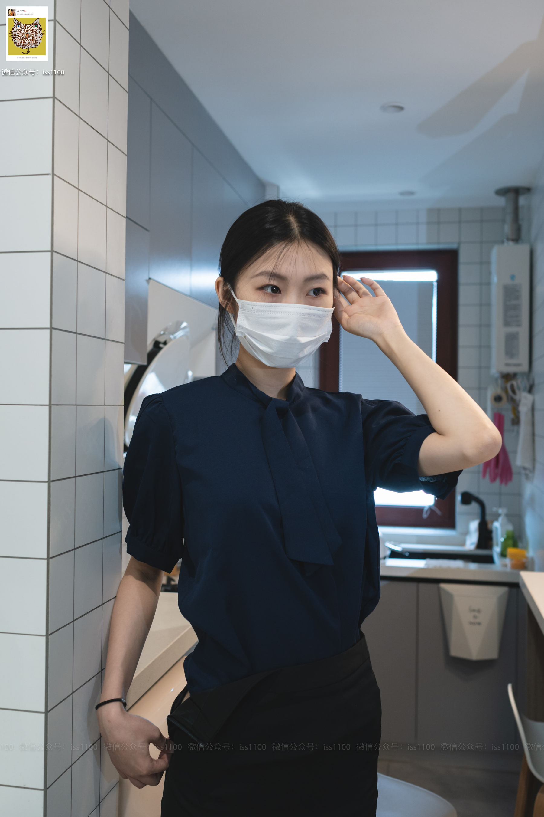 美晗 蓝色衬衫-图47