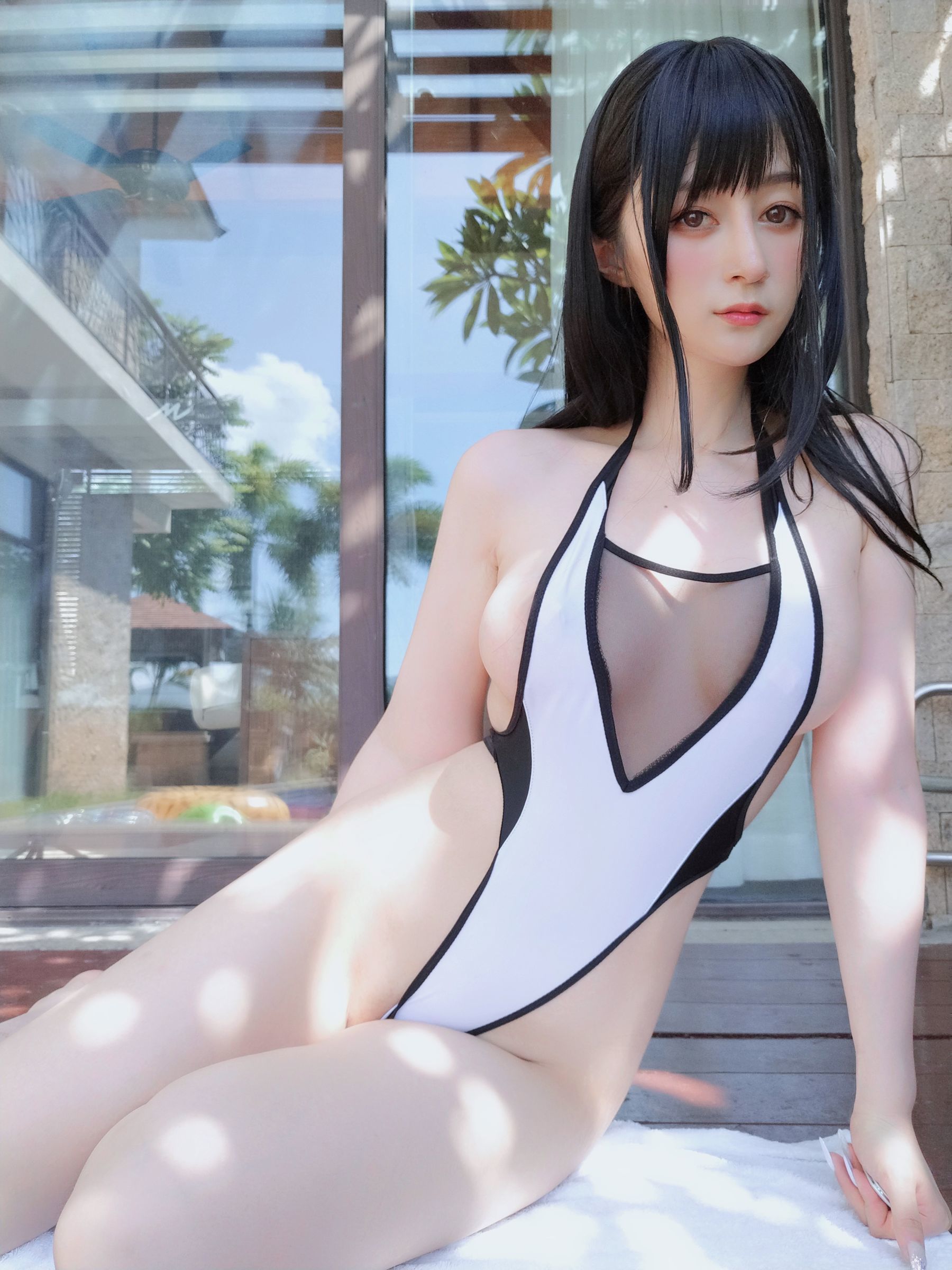 Coser小姐姐白银 - 黑白泳衣-图7