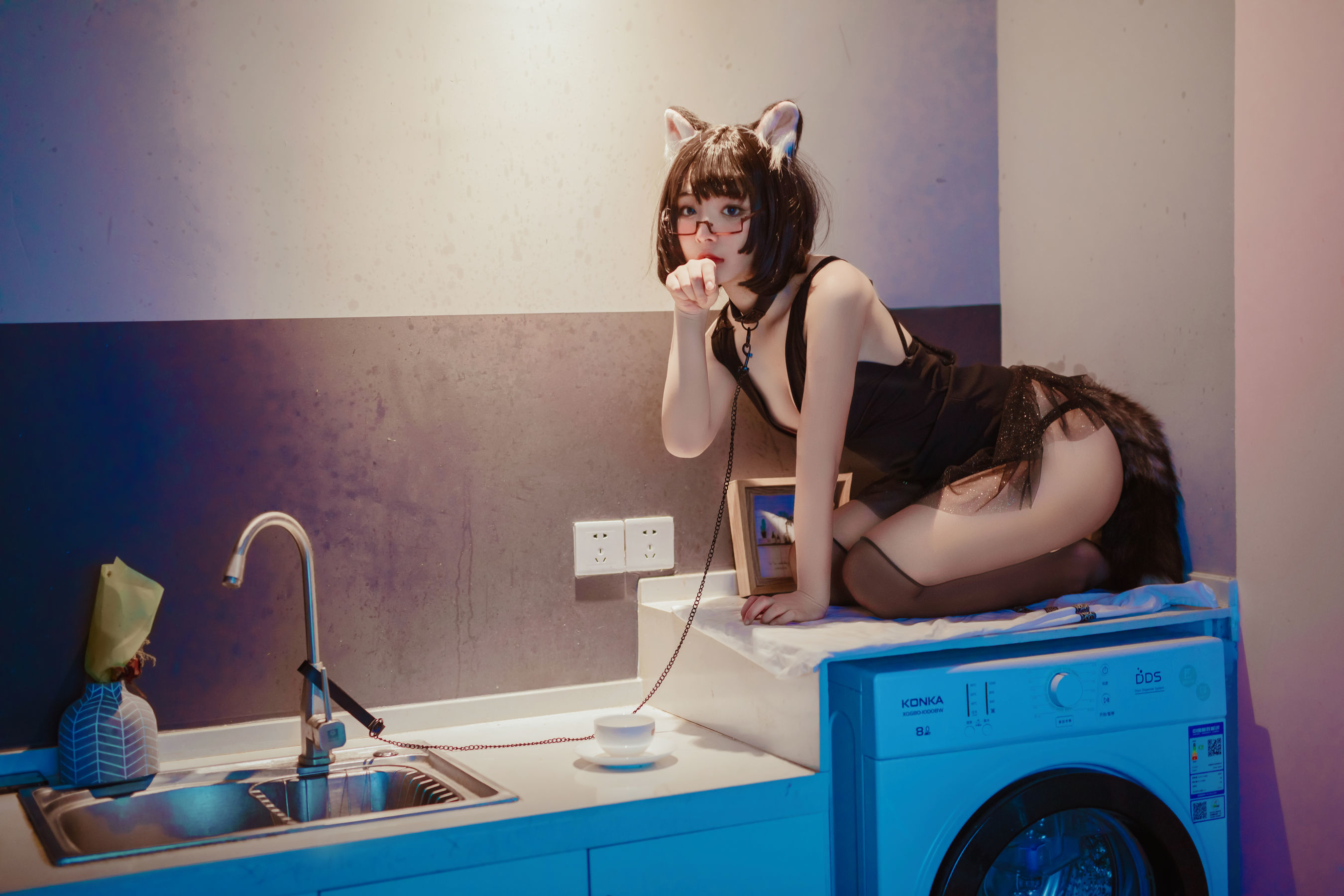 yuuhui玉汇 - 猫猫头黑裙子-图2