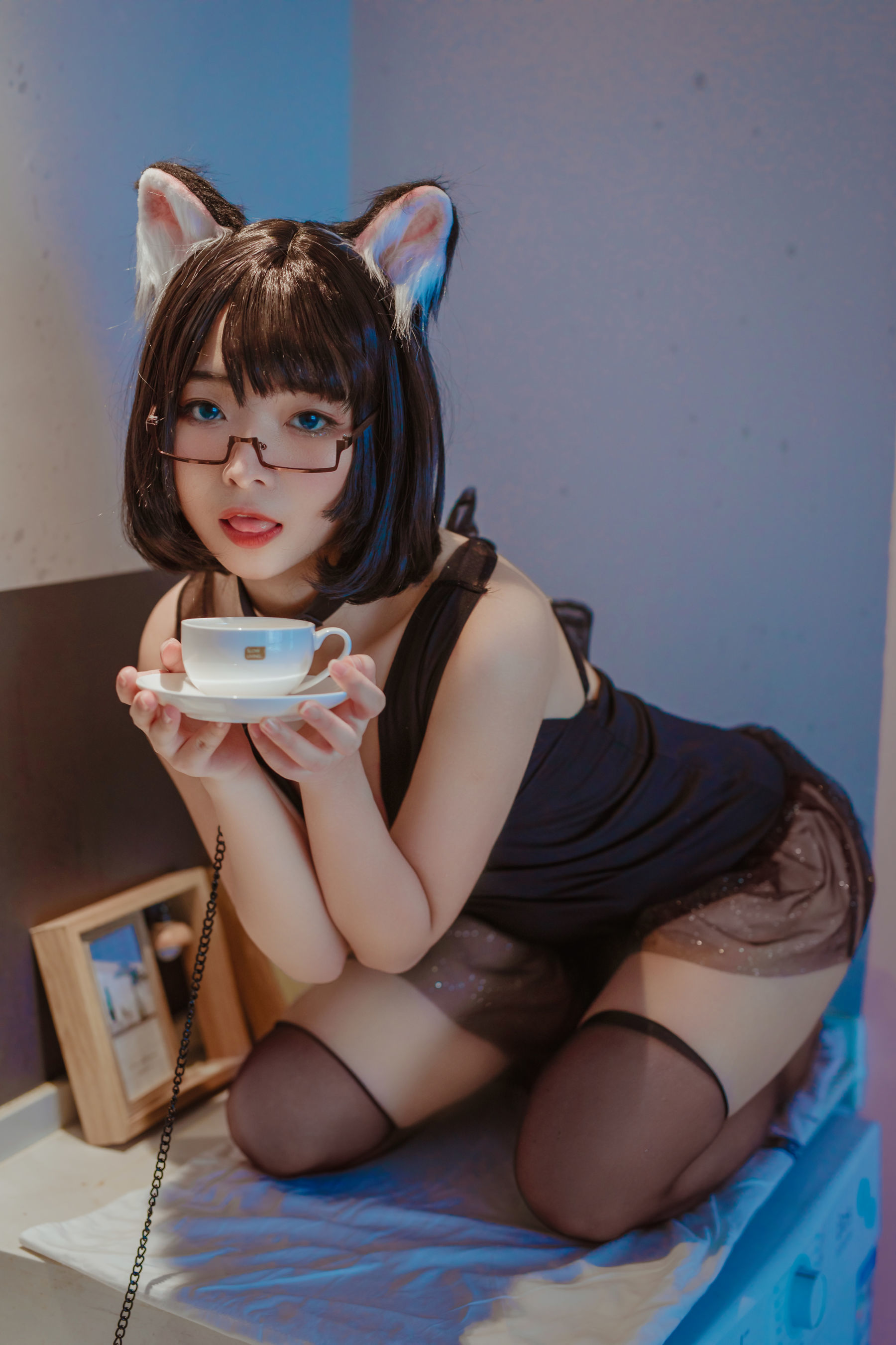 yuuhui玉汇 - 猫猫头黑裙子-图3