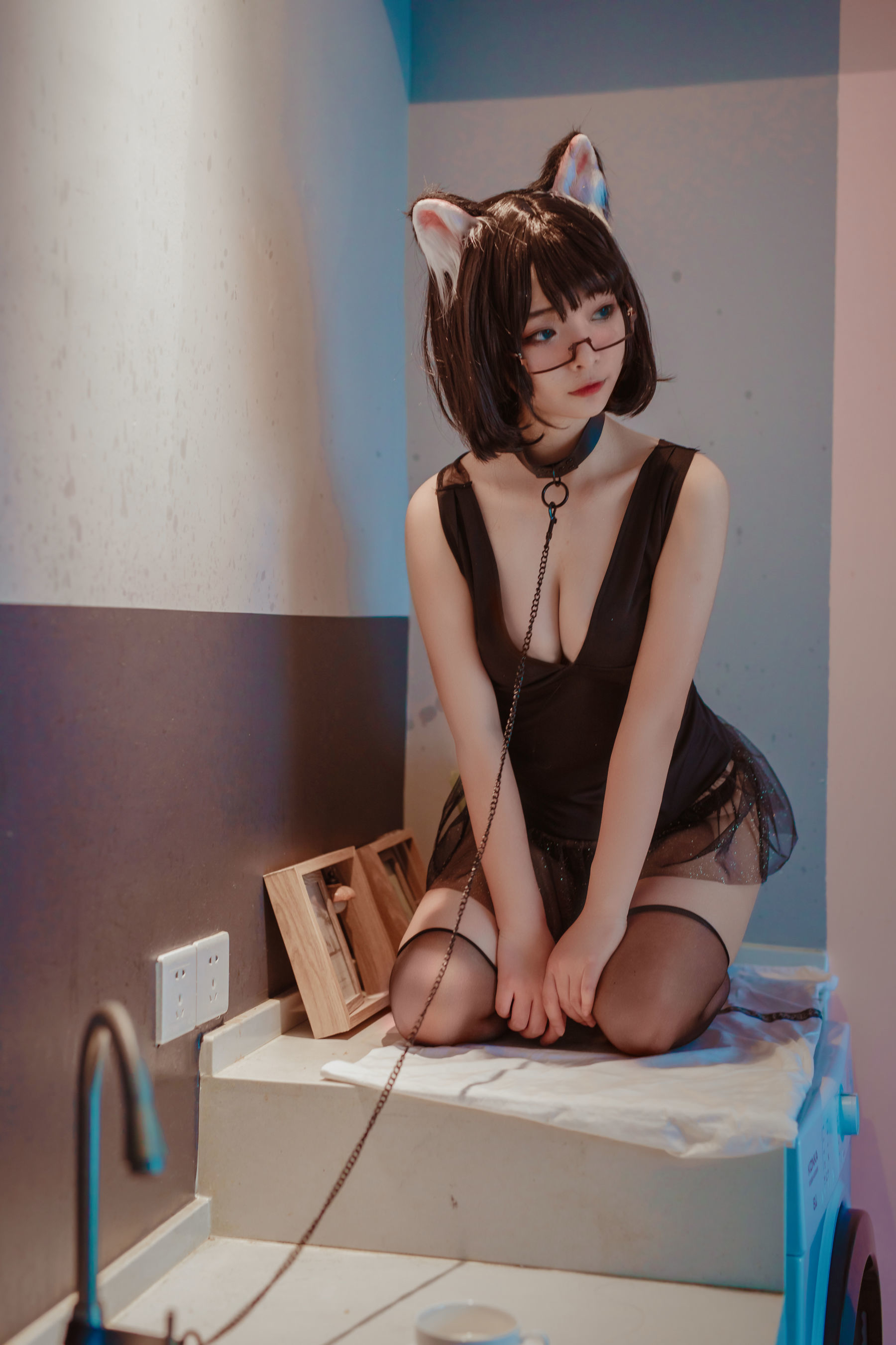 yuuhui玉汇 - 猫猫头黑裙子-图4