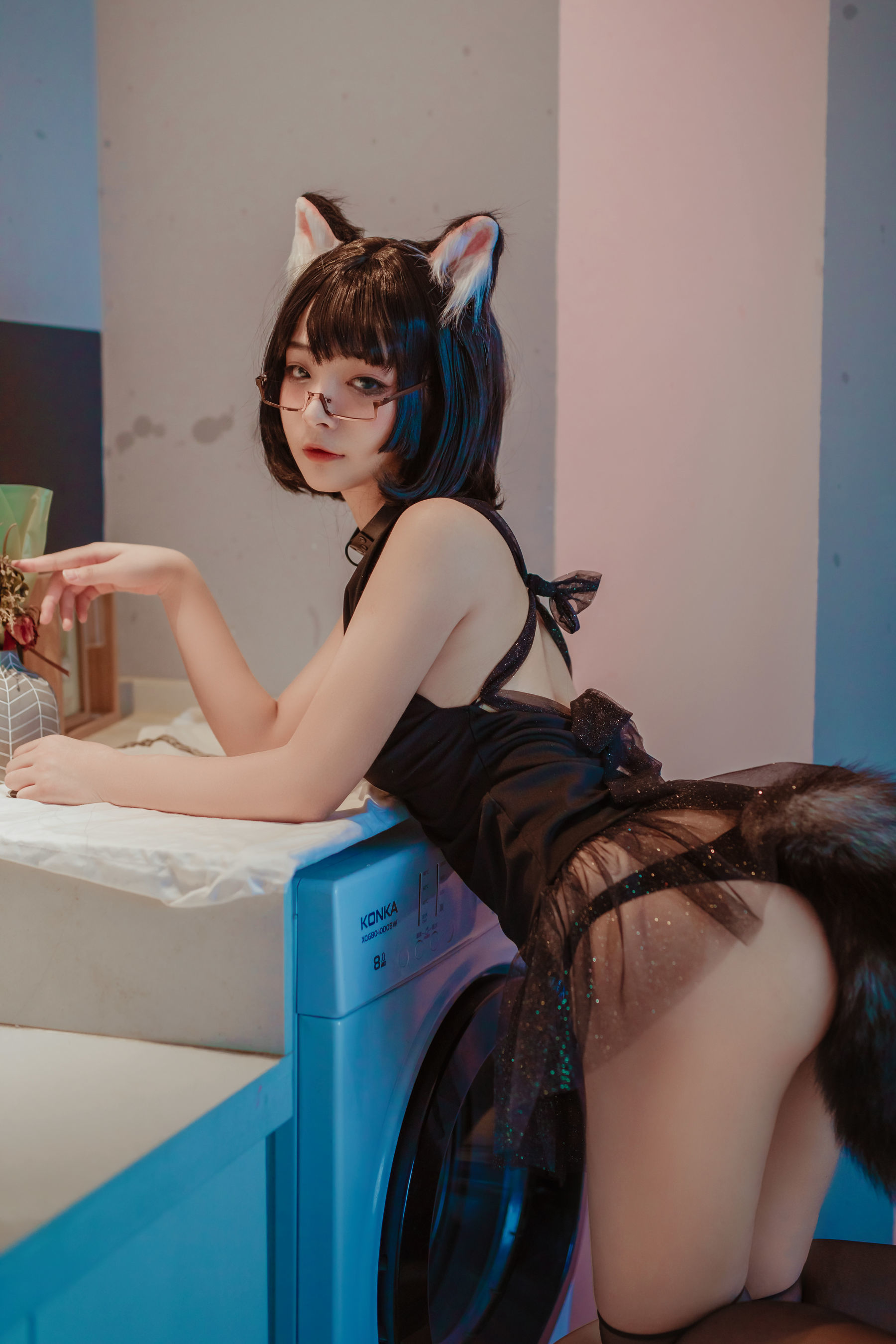 yuuhui玉汇 - 猫猫头黑裙子-图6