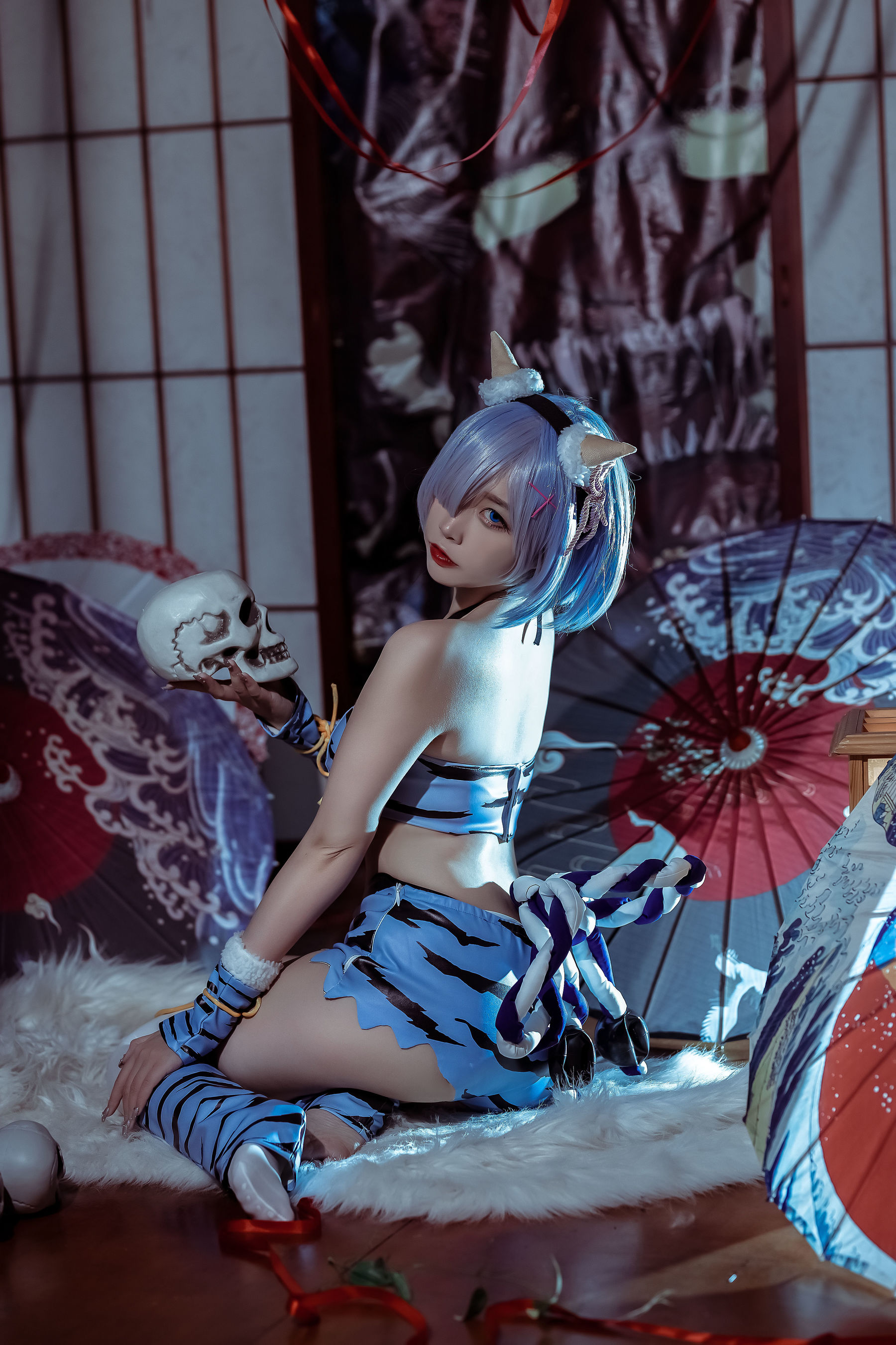 人气Coser二佐Nisa - 蕾姆 夏日鬼衣-图10