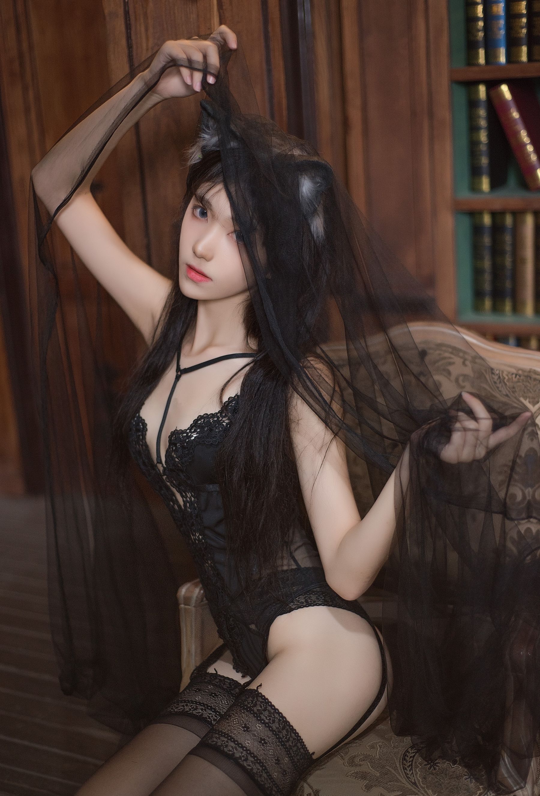 动漫博主南桃Momoko - 黑内衣-图7