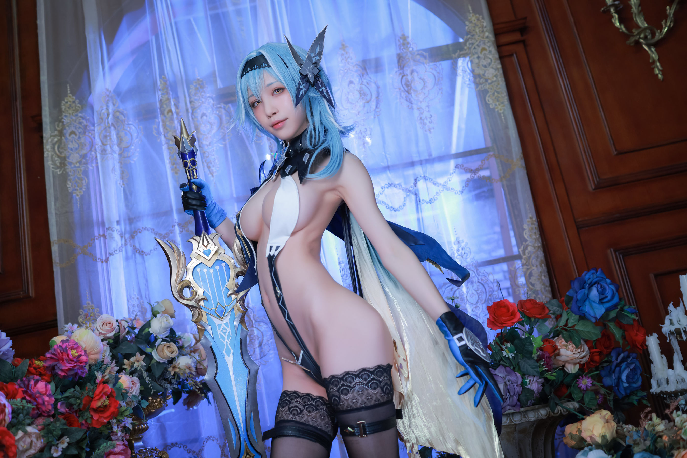 动漫博主水淼aqua - 原神优菈 内衣-图29