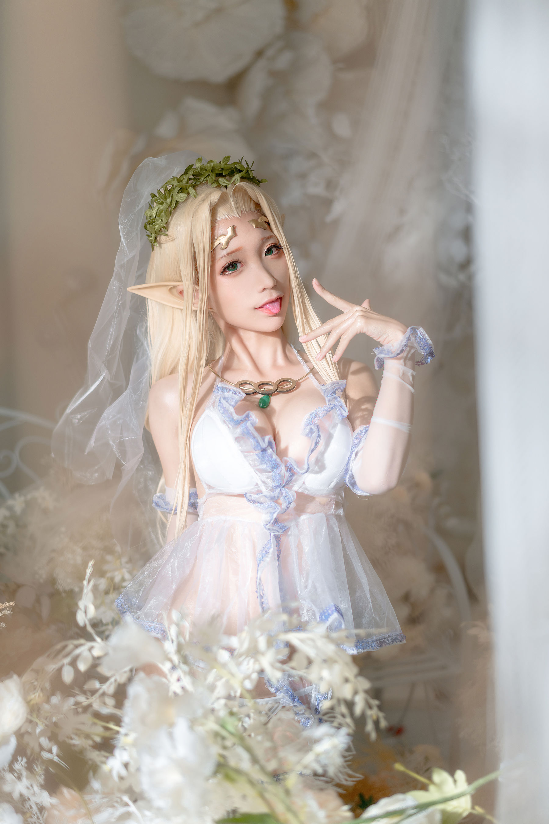 动漫博主蠢沫沫 - 白精灵 婚纱-图17