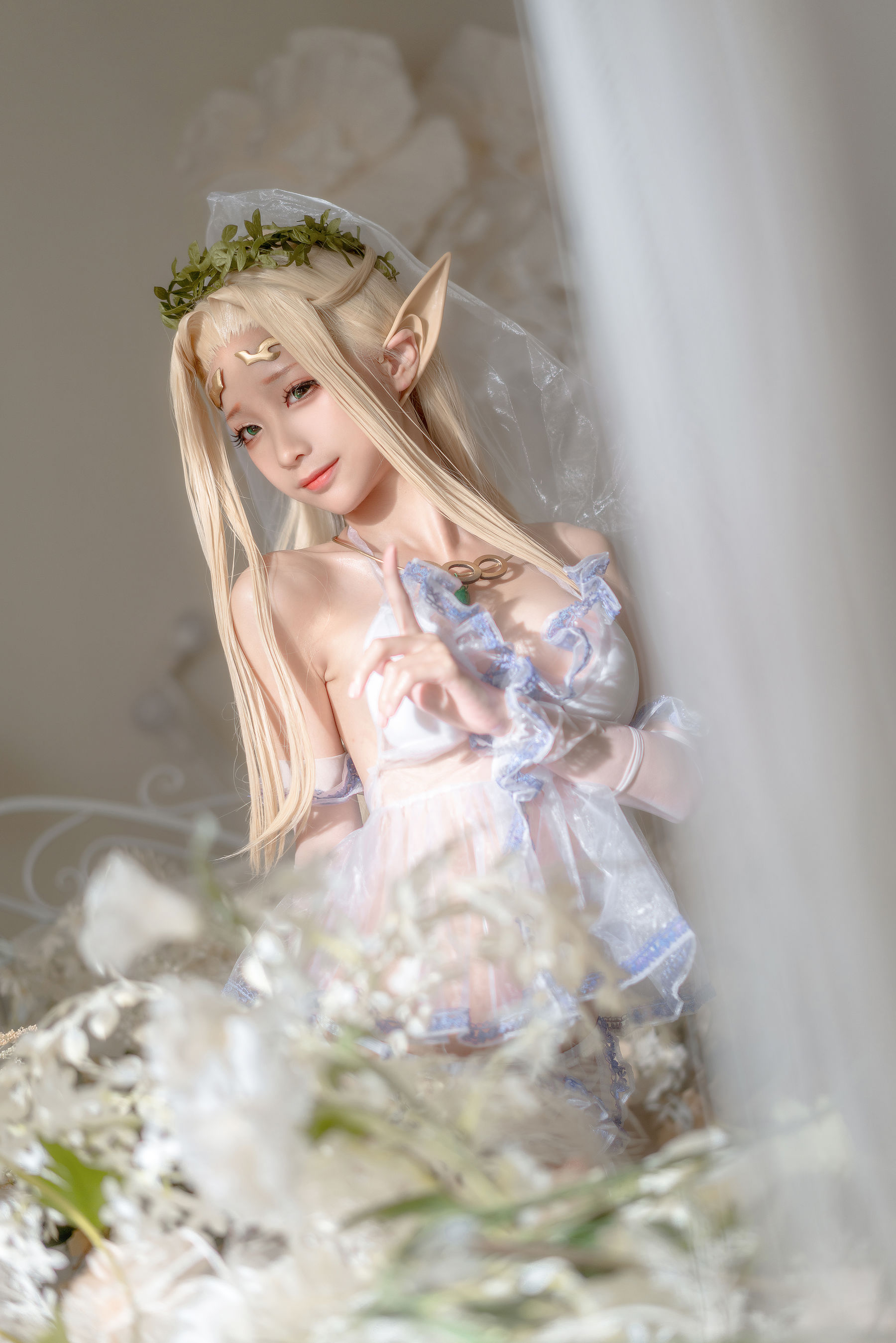 动漫博主蠢沫沫 - 白精灵 婚纱-图20