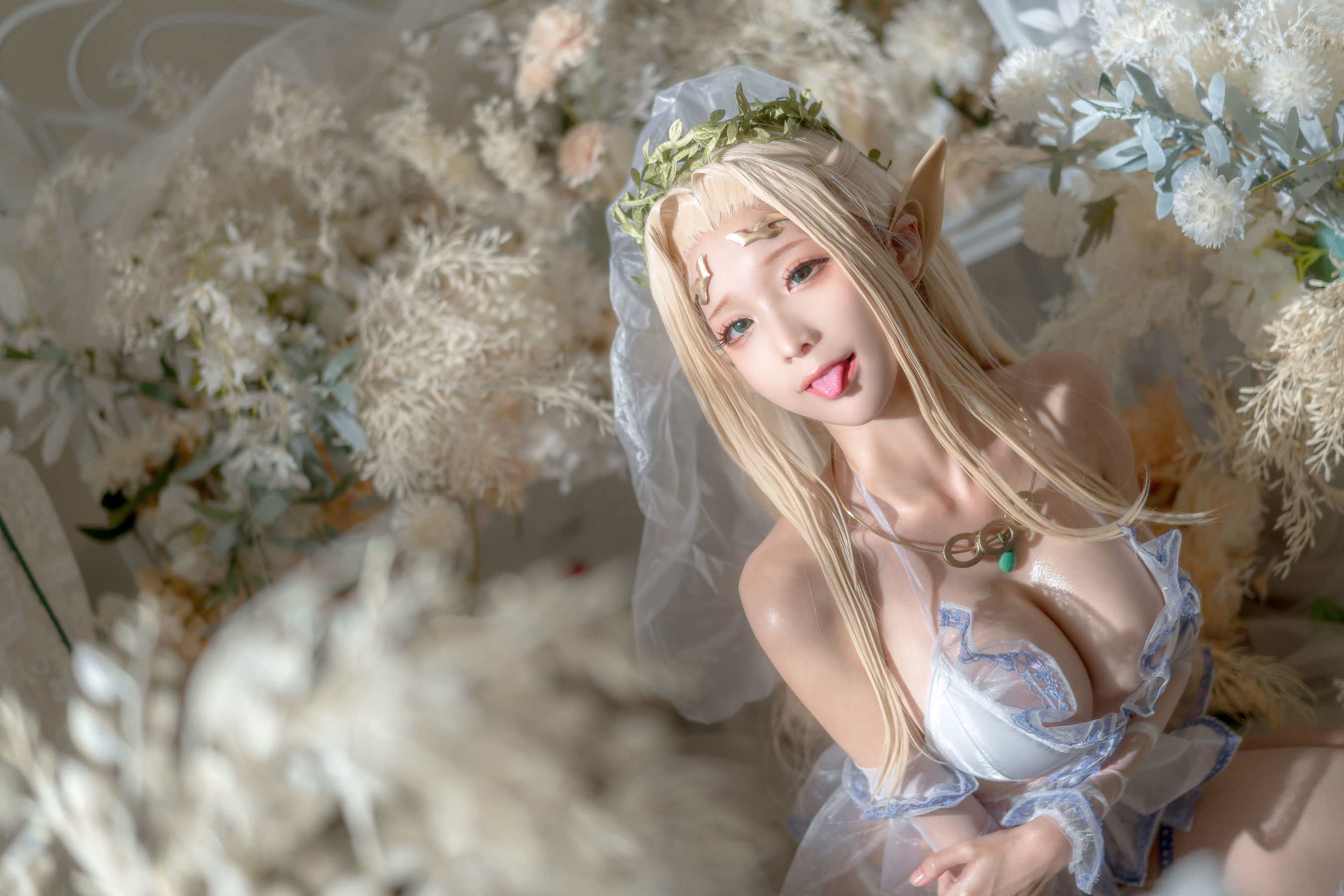动漫博主蠢沫沫 - 白精灵 婚纱-图25