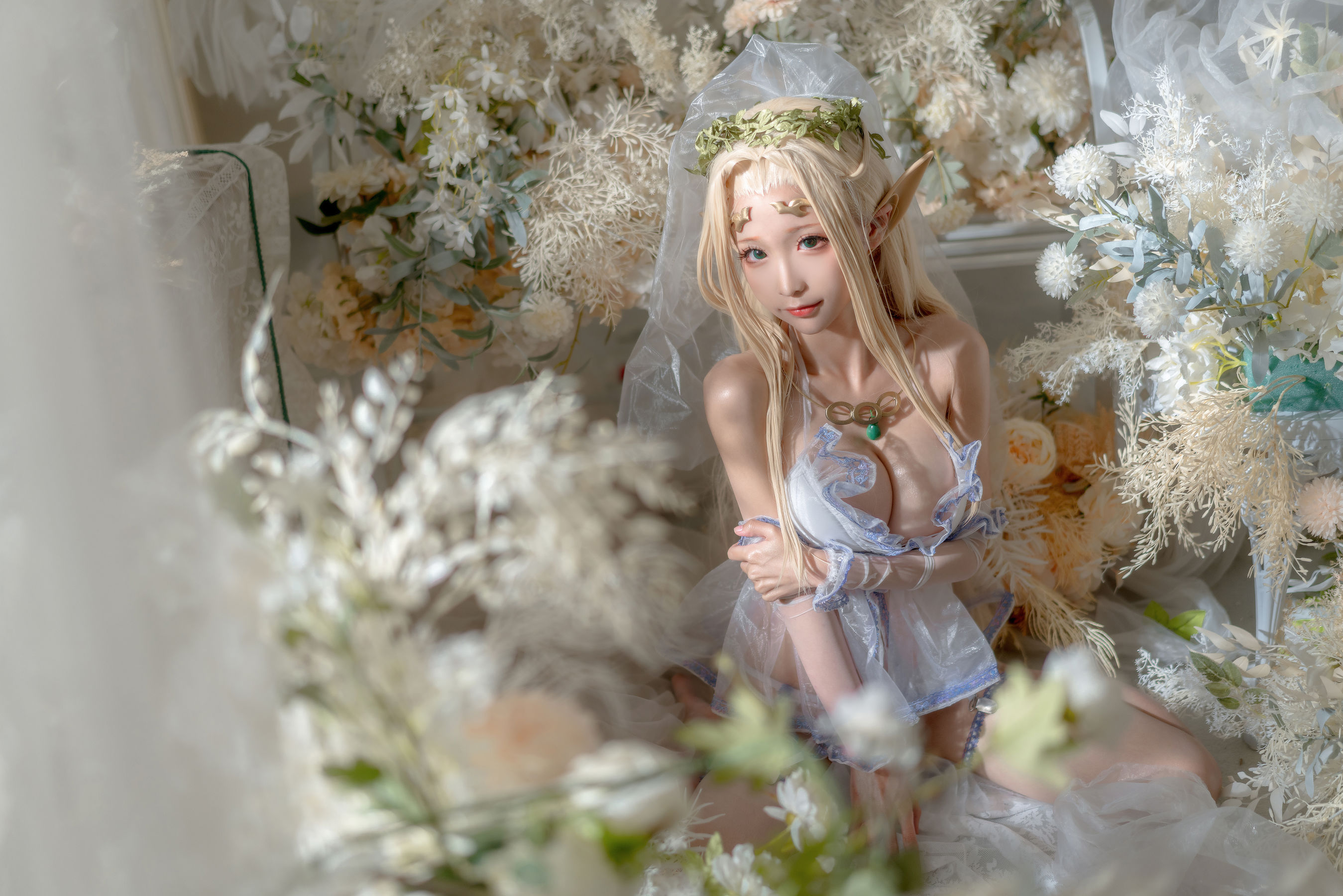 动漫博主蠢沫沫 - 白精灵 婚纱-图27