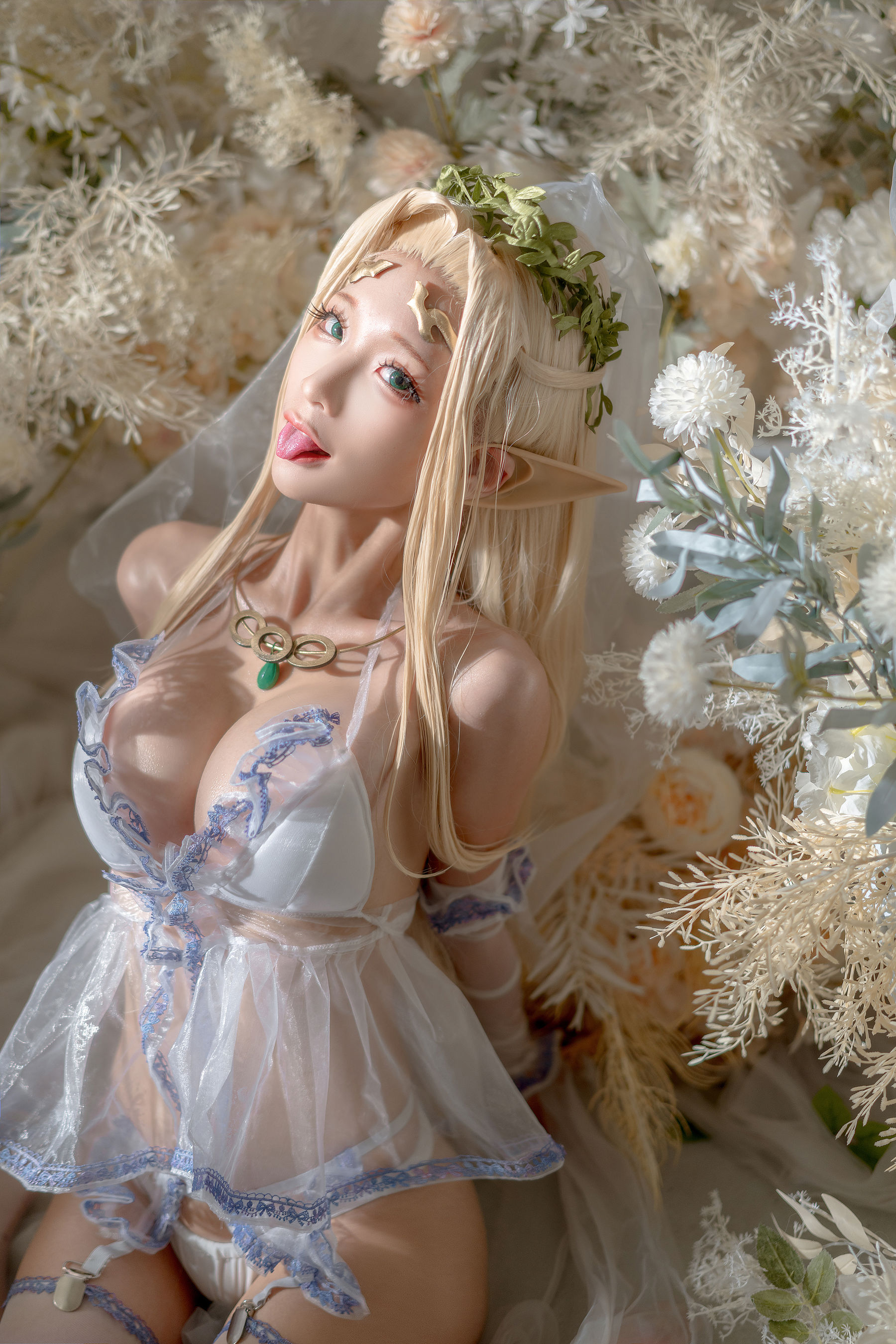 动漫博主蠢沫沫 - 白精灵 婚纱-图30