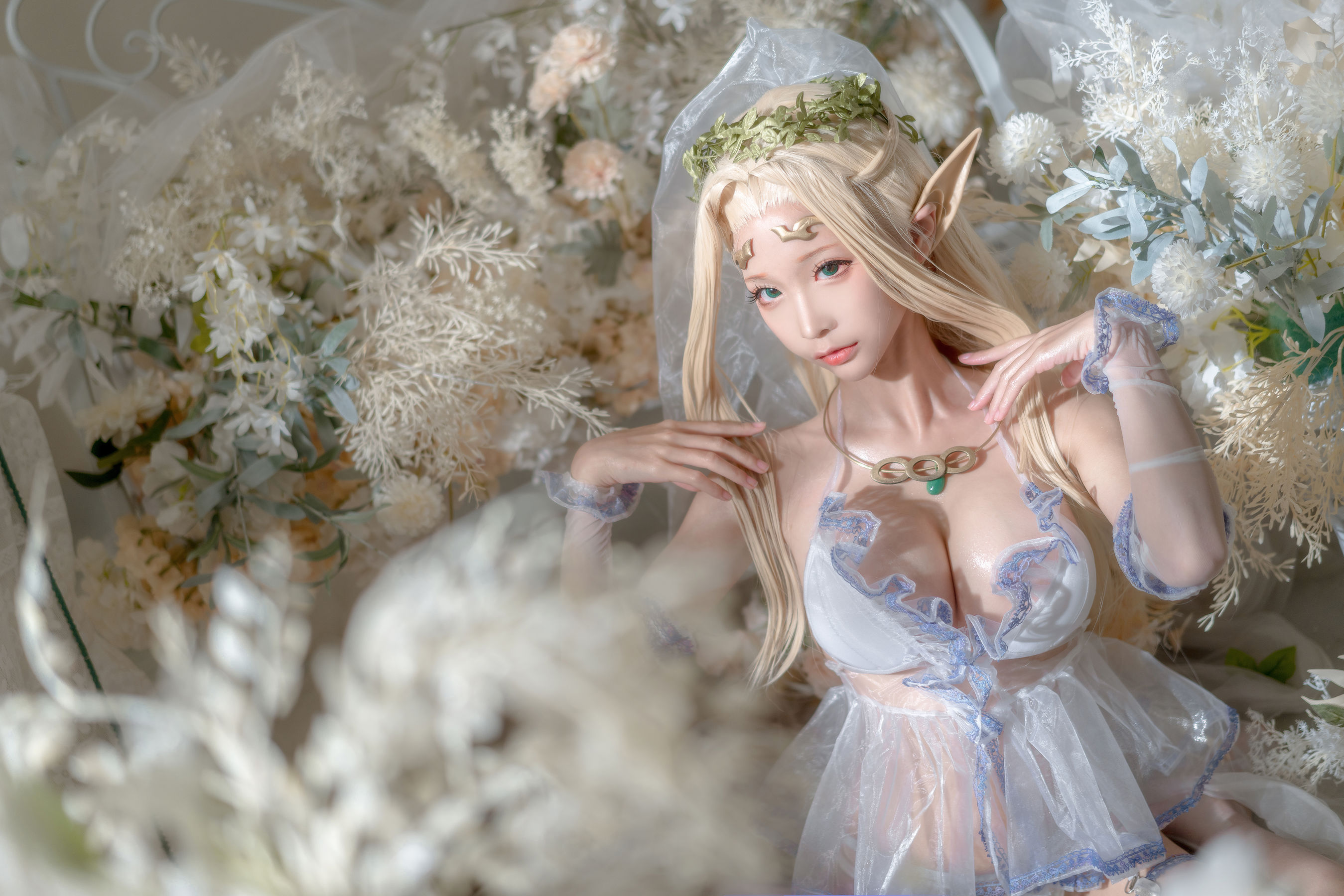 动漫博主蠢沫沫 - 白精灵 婚纱-图33