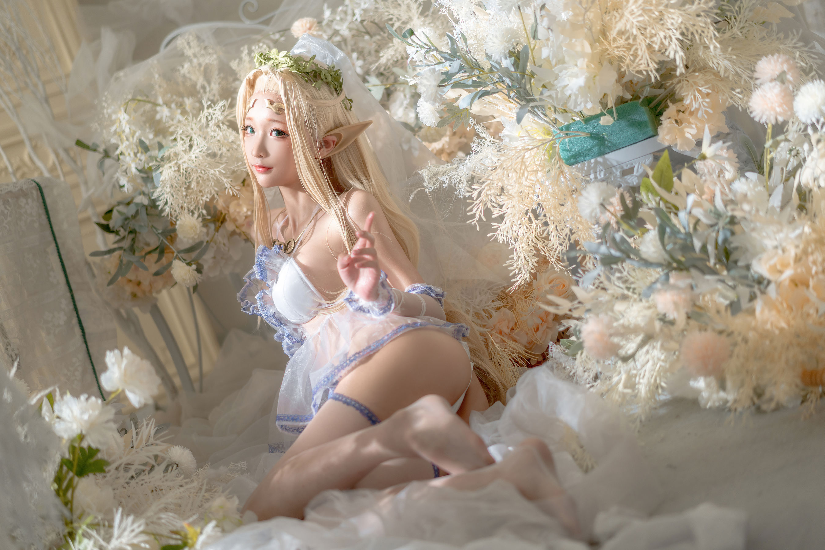 动漫博主蠢沫沫 - 白精灵 婚纱-图35