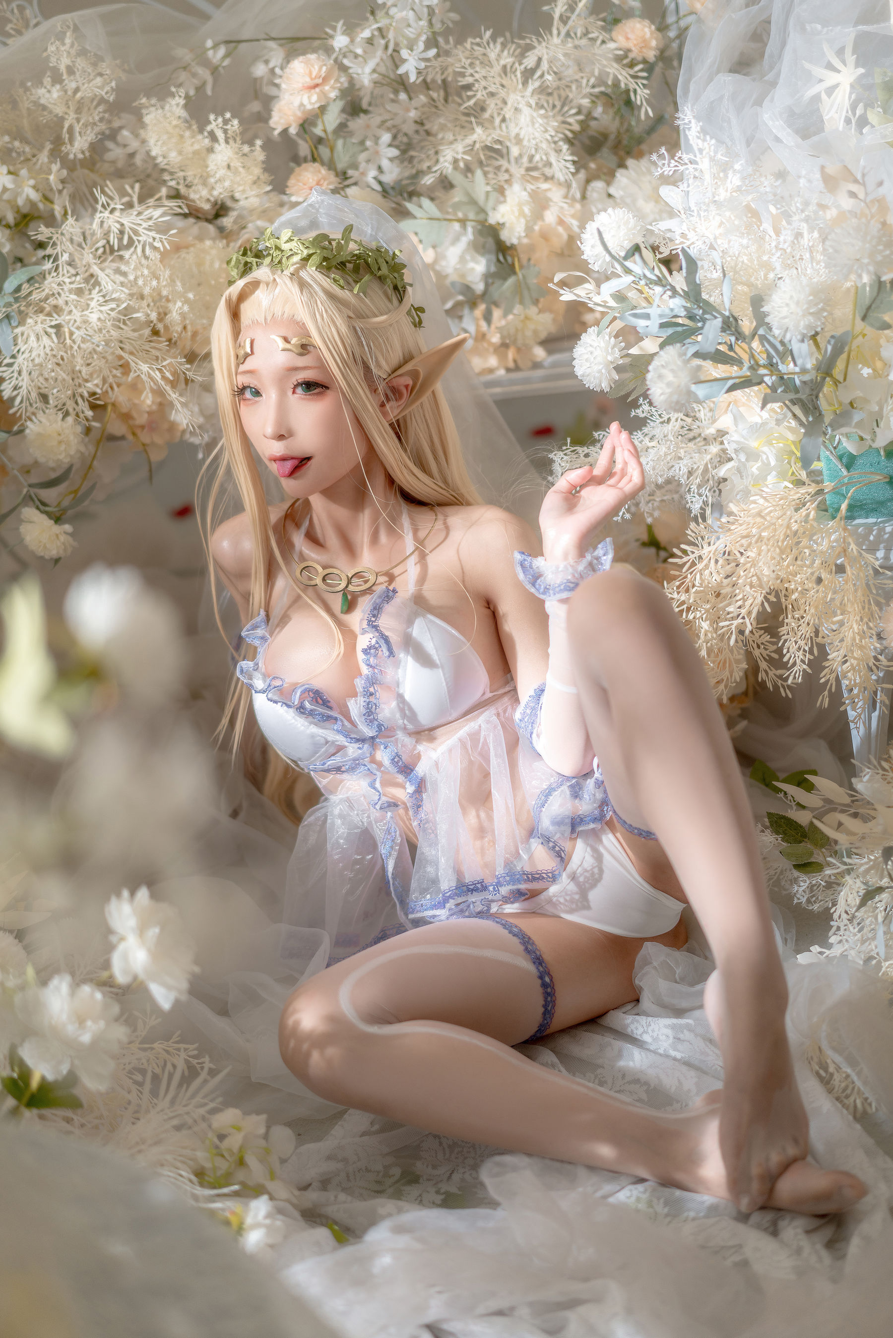 动漫博主蠢沫沫 - 白精灵 婚纱-图42