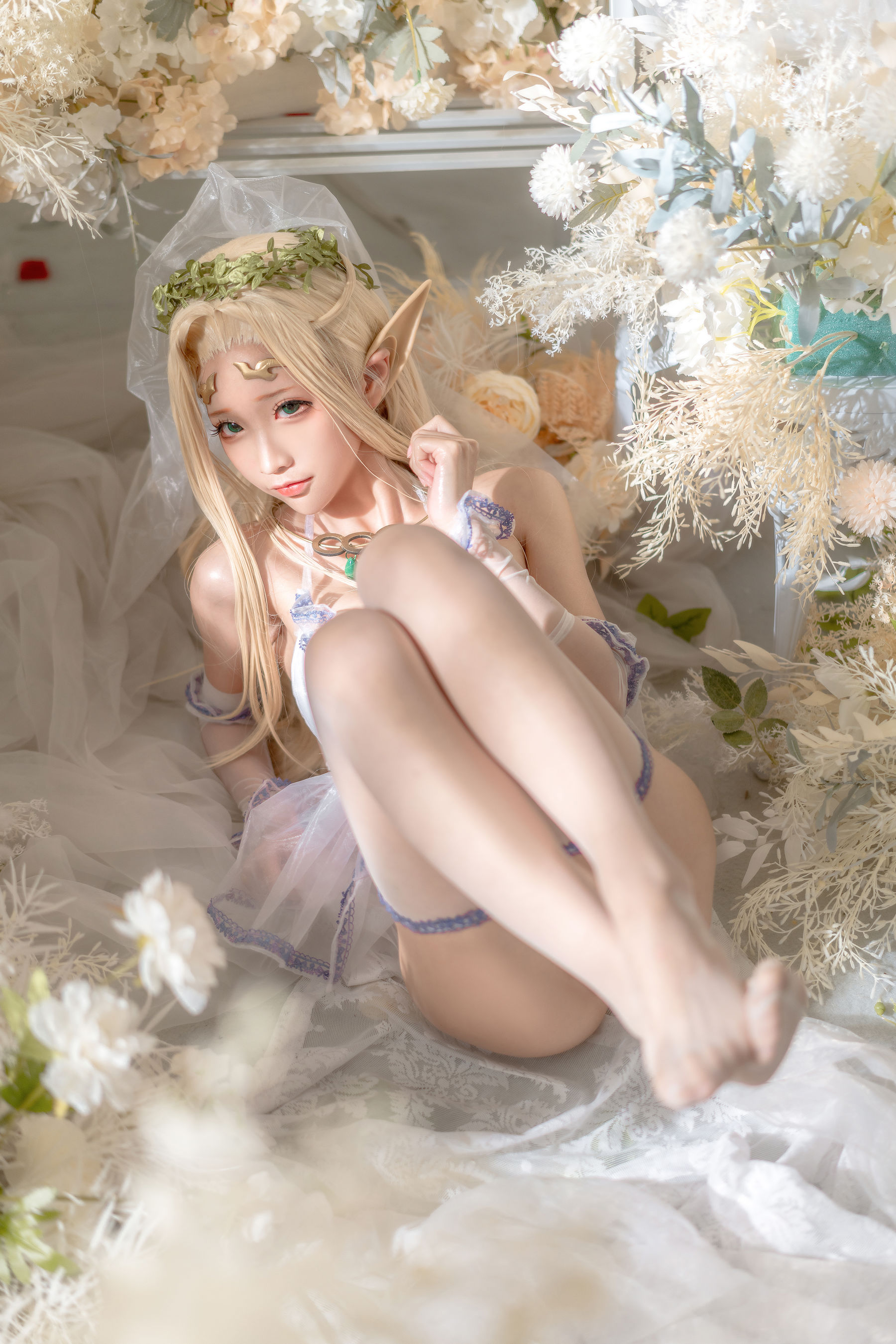 动漫博主蠢沫沫 - 白精灵 婚纱-图46