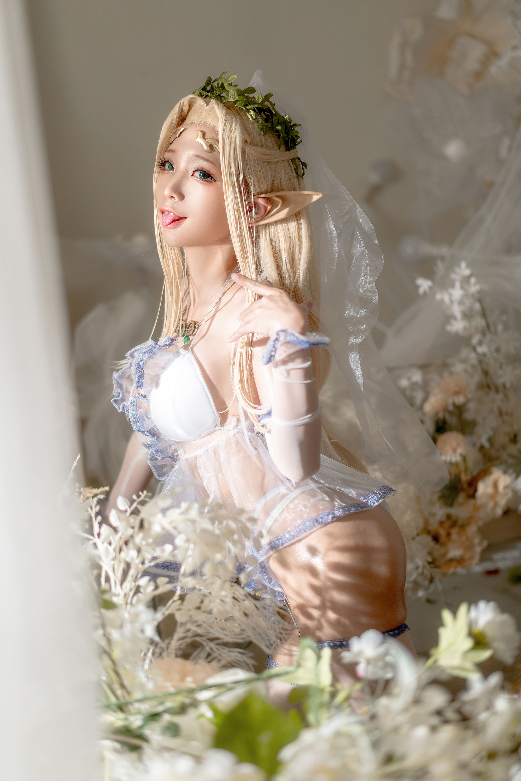 动漫博主蠢沫沫 - 白精灵 婚纱-图6
