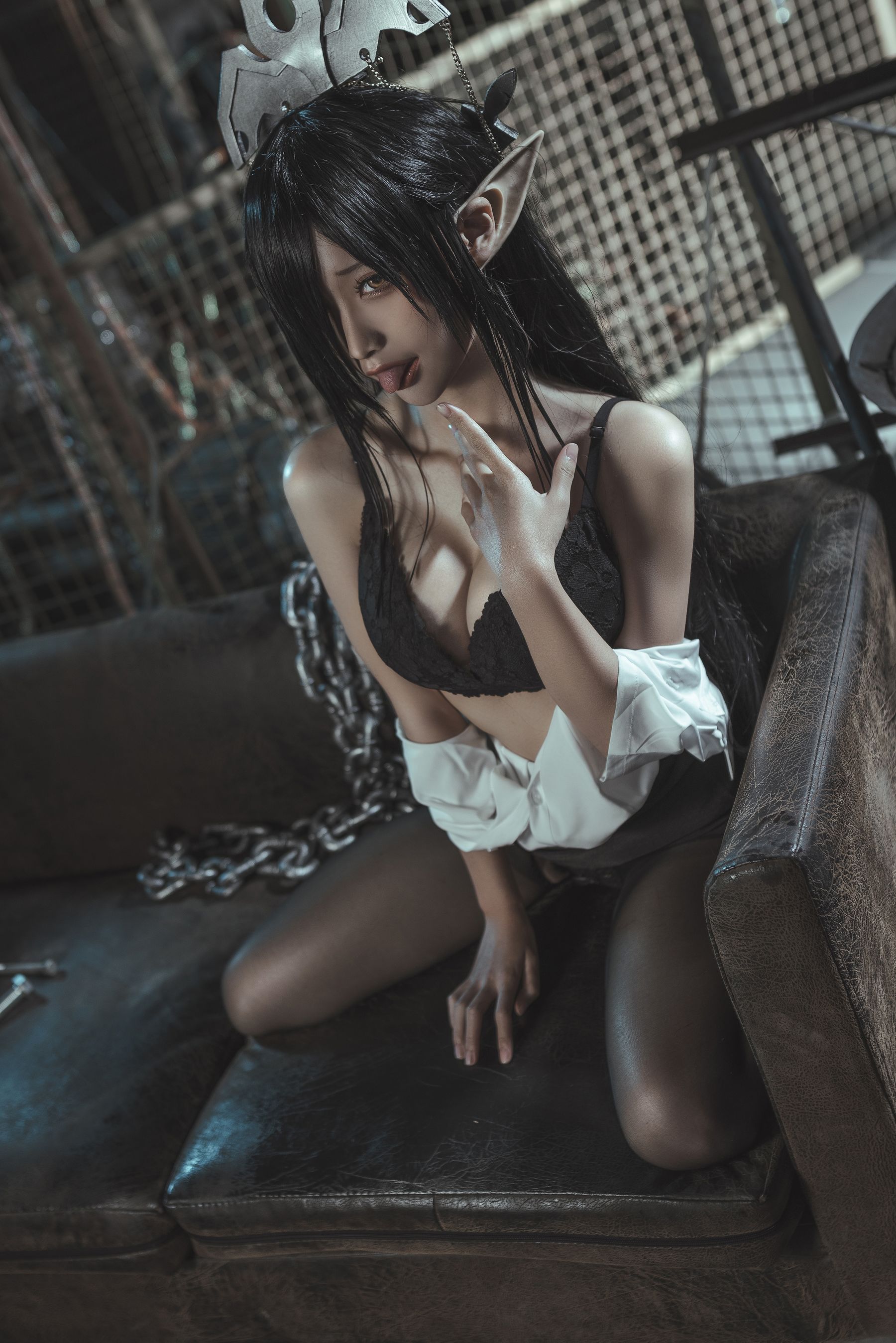 动漫博主蠢沫沫 - 黑兽女王 OL制服-图17