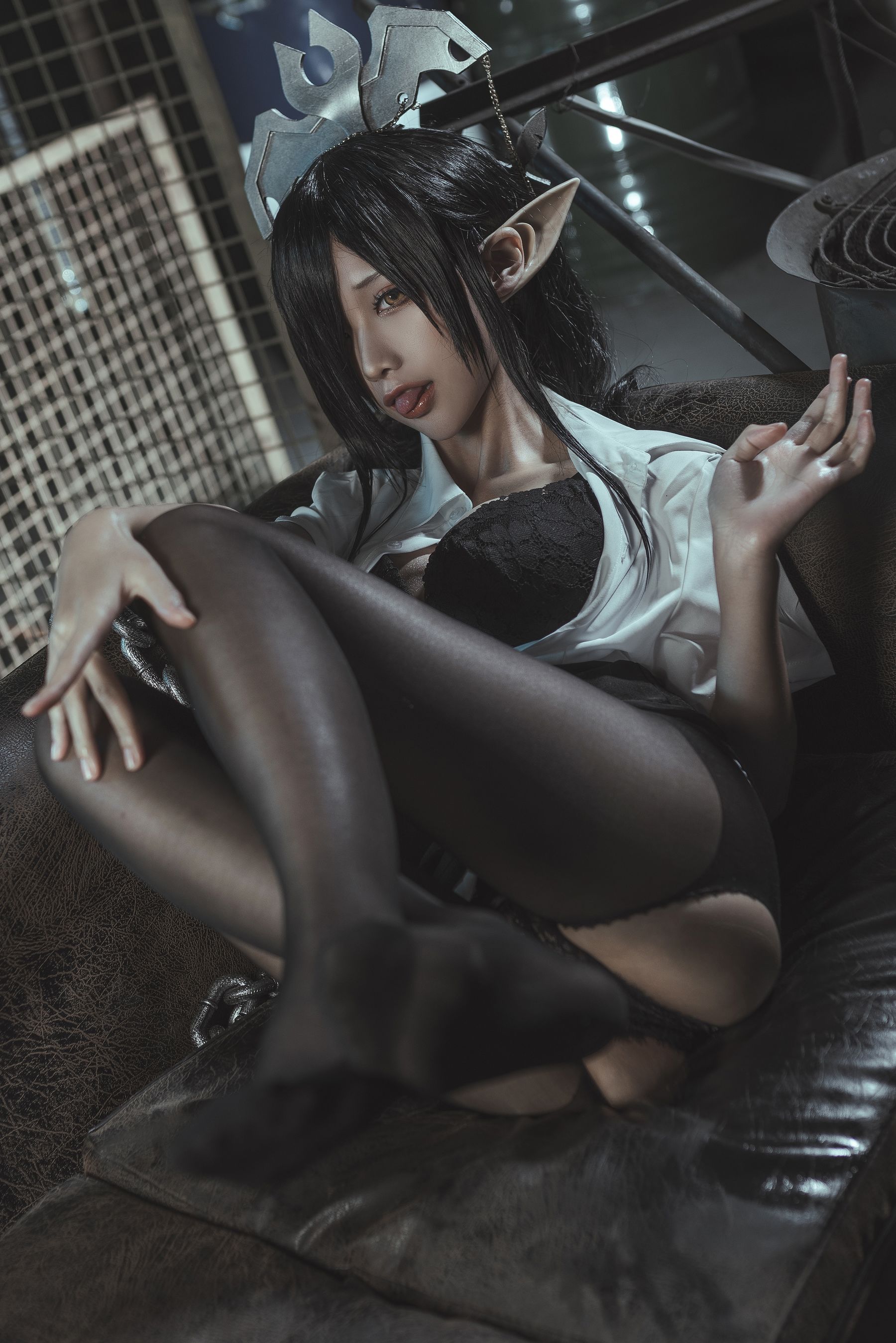 动漫博主蠢沫沫 - 黑兽女王 OL制服-图2
