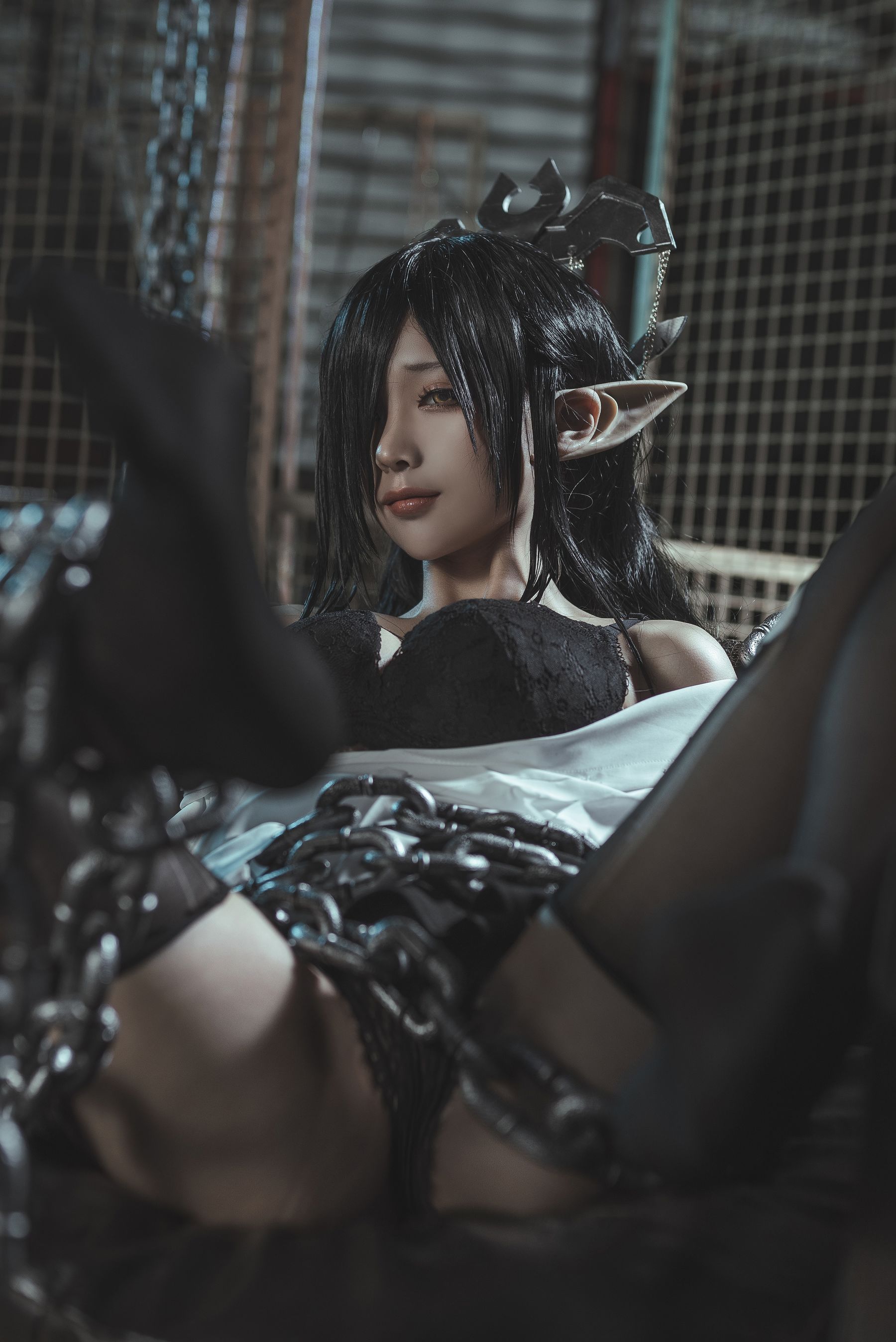 动漫博主蠢沫沫 - 黑兽女王 OL制服-图37
