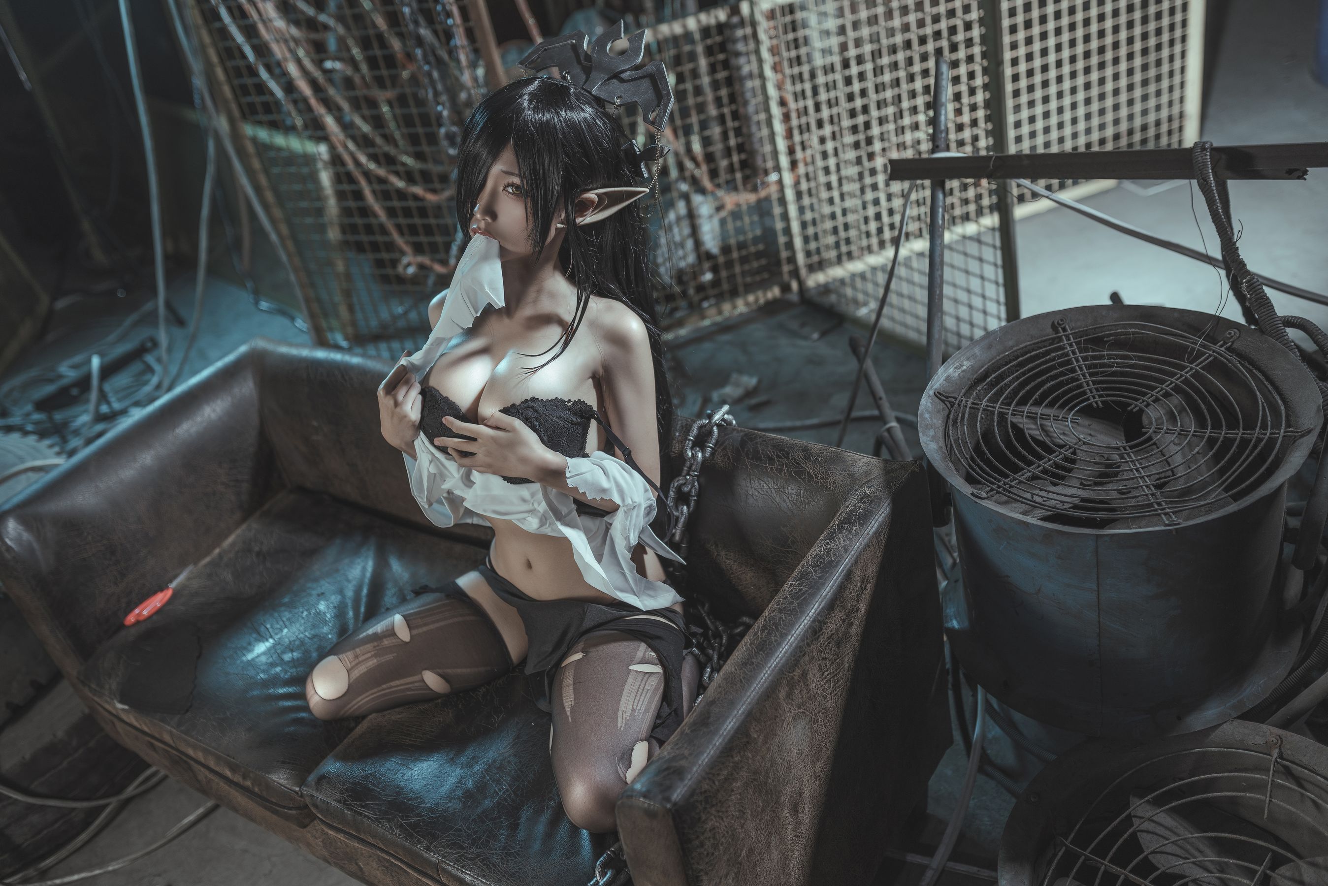 动漫博主蠢沫沫 - 黑兽女王 OL制服-图55