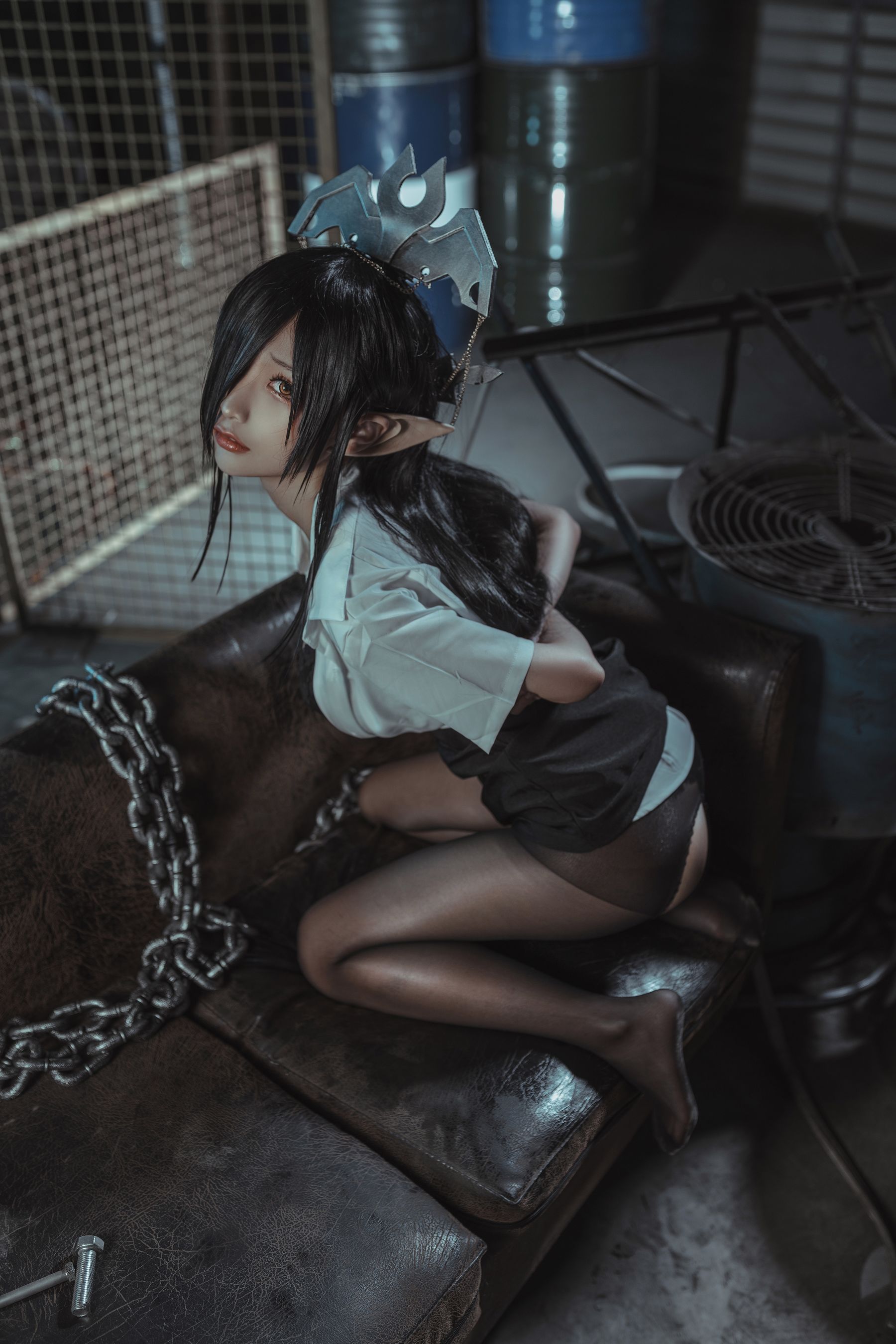 动漫博主蠢沫沫 - 黑兽女王 OL制服-图7