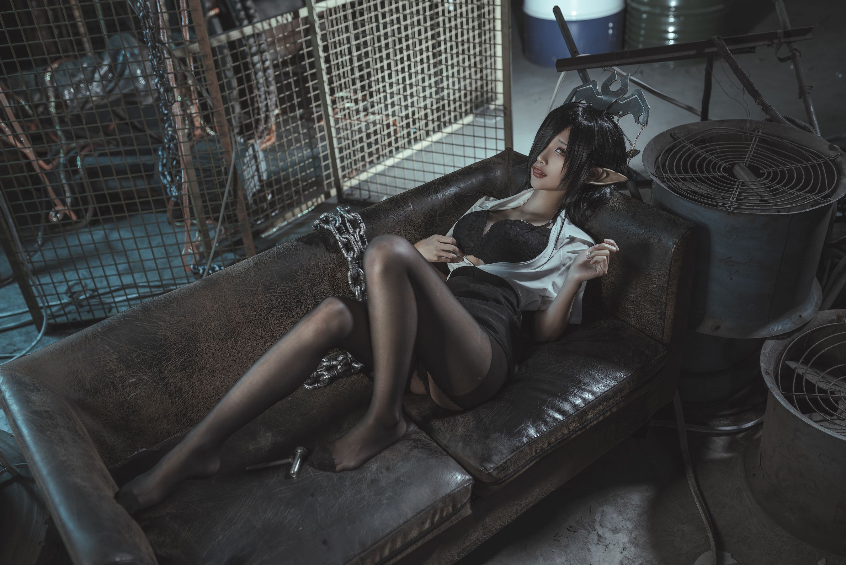 动漫博主蠢沫沫 - 黑兽女王 OL制服-图8